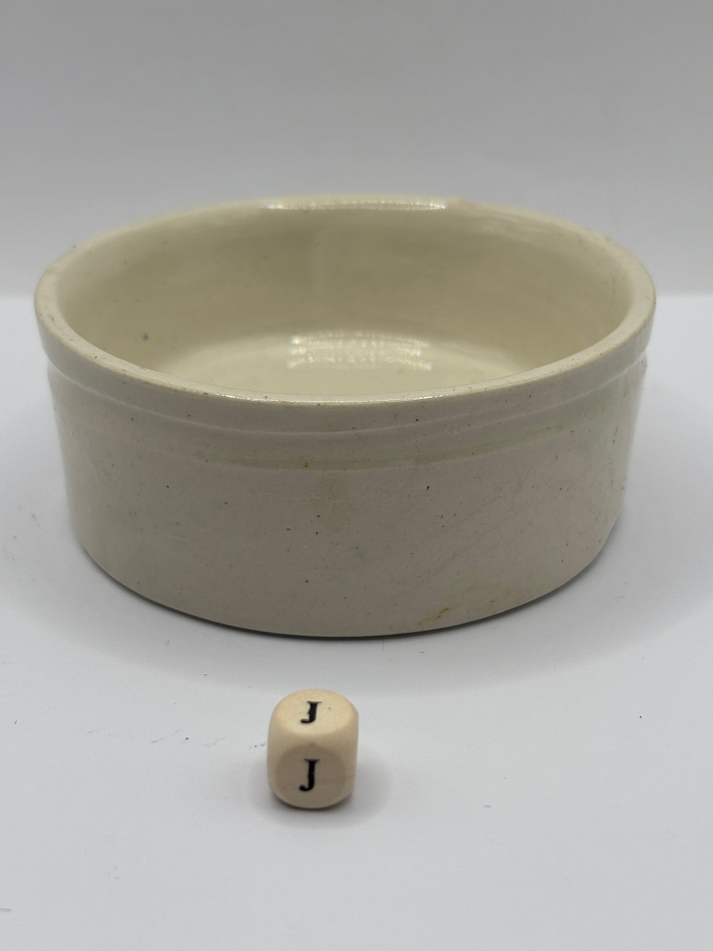 Old plain stoneware meat paste pot, potted meat (J)