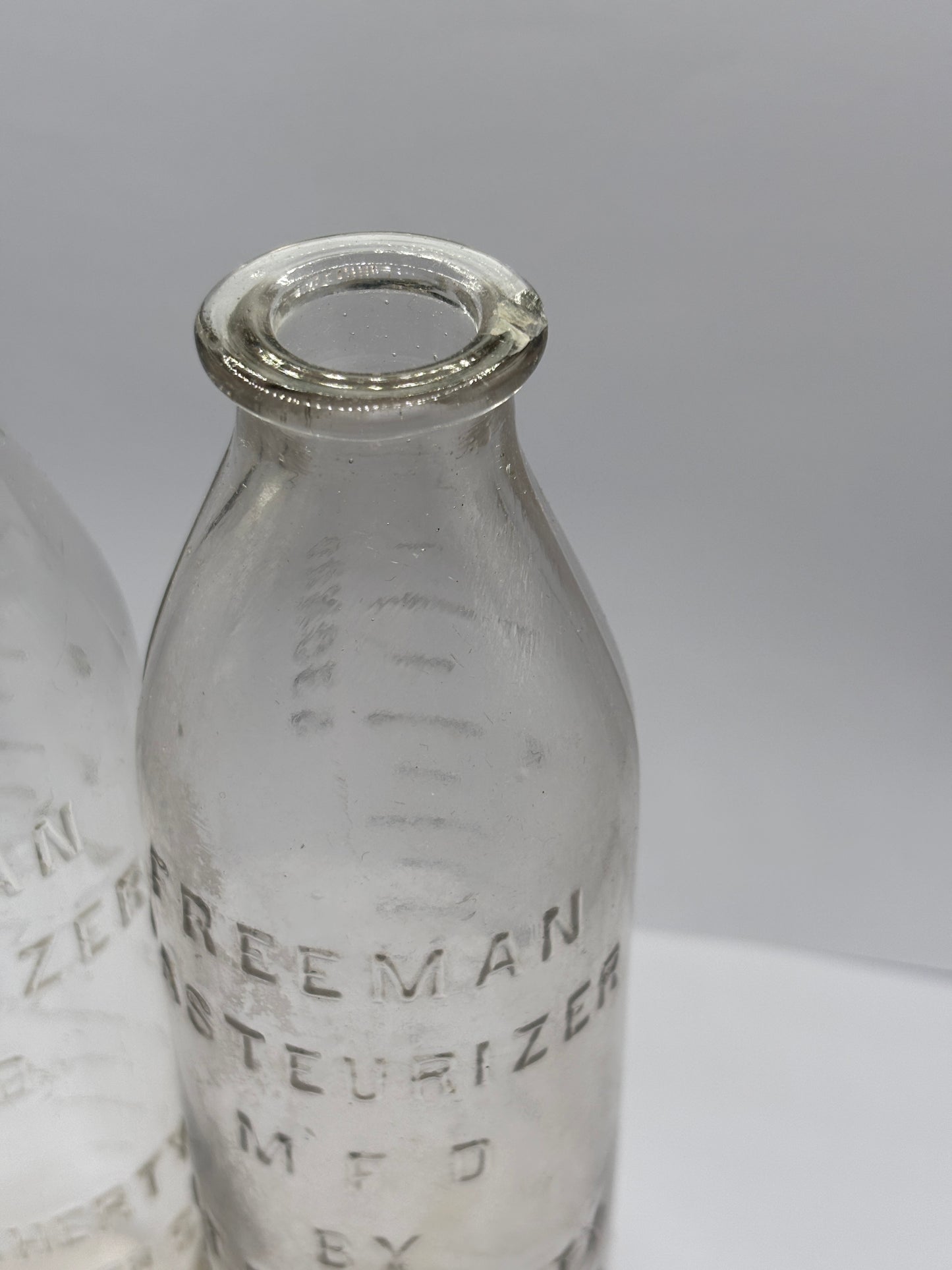 2 old glass baby feeders, baby bottles. Feeding bottles