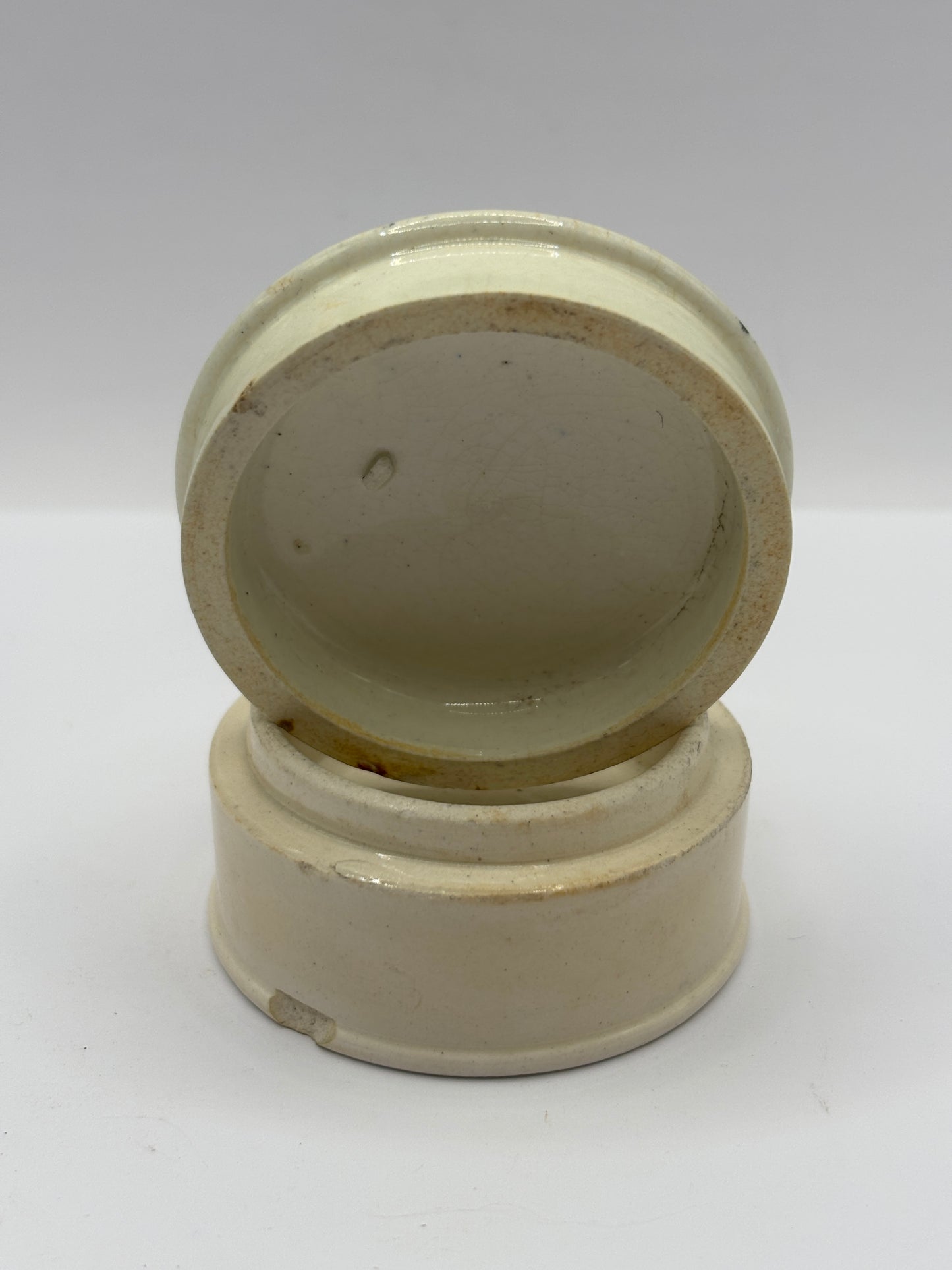 Old advertising lid and base, cold cream
