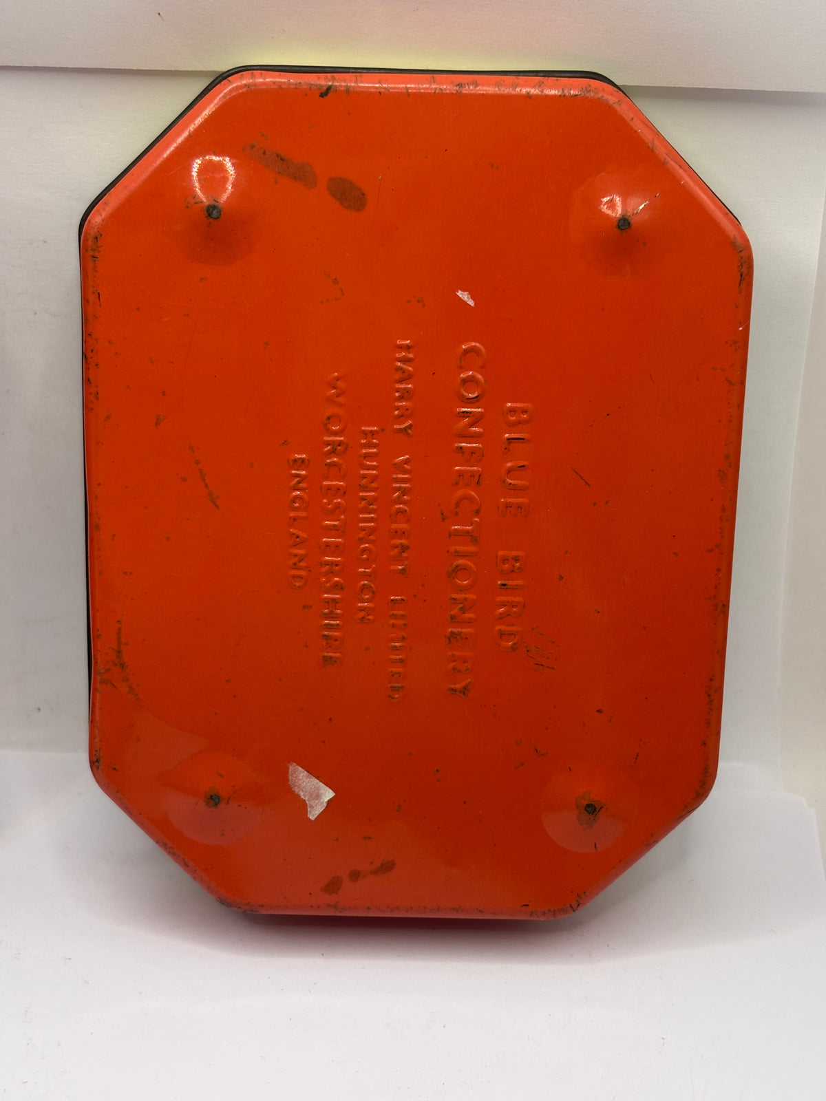 Old advertising tin, blue bird confectionery