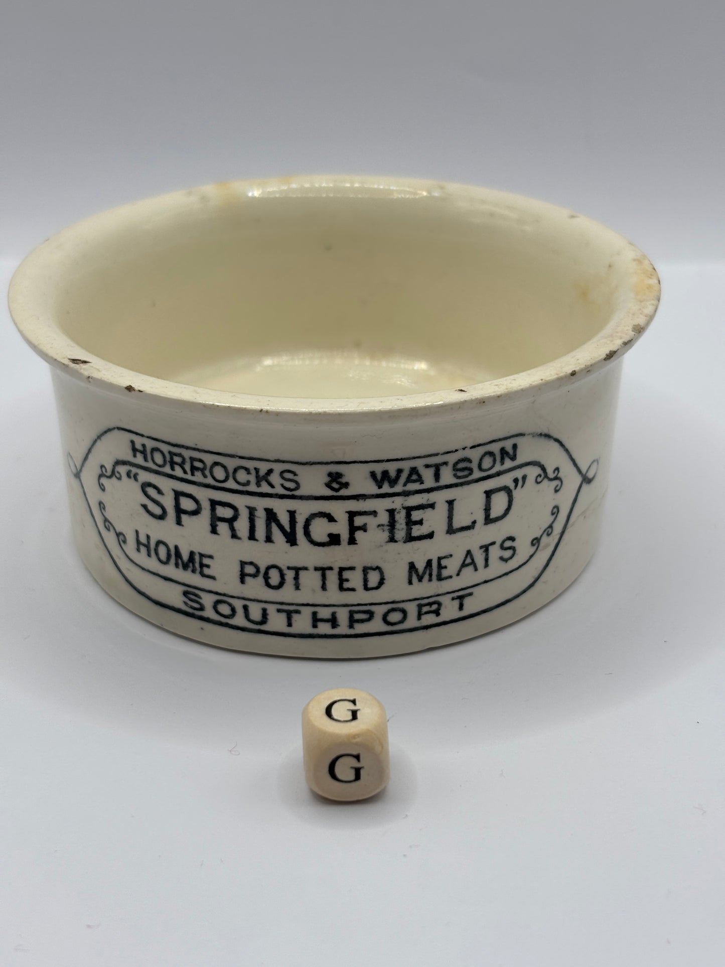 Old Springfield advertising meat paste pot (G)