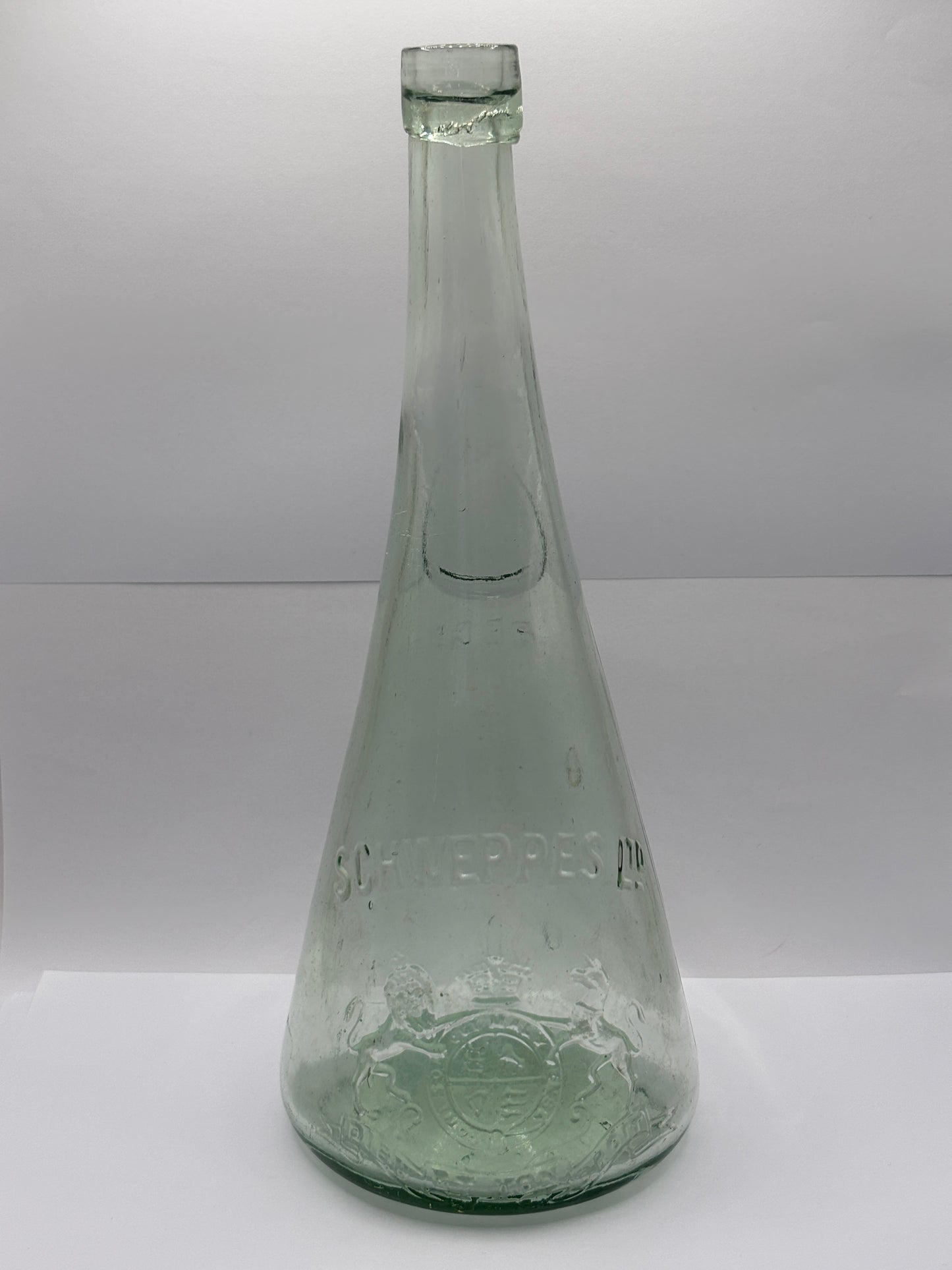 Old large advertising bottle, Schweppes