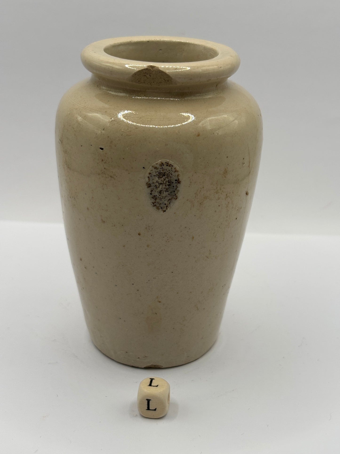 Old advertising cream pot, Galloway creamery Stranraer (L)