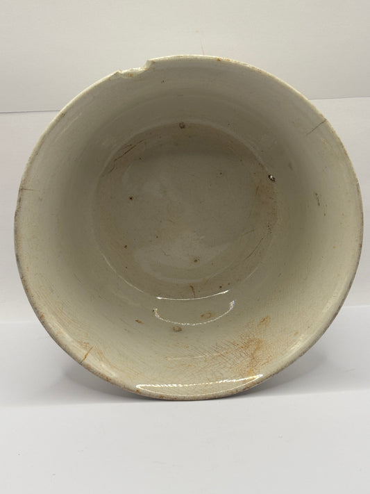 Old stained & crazed bowl