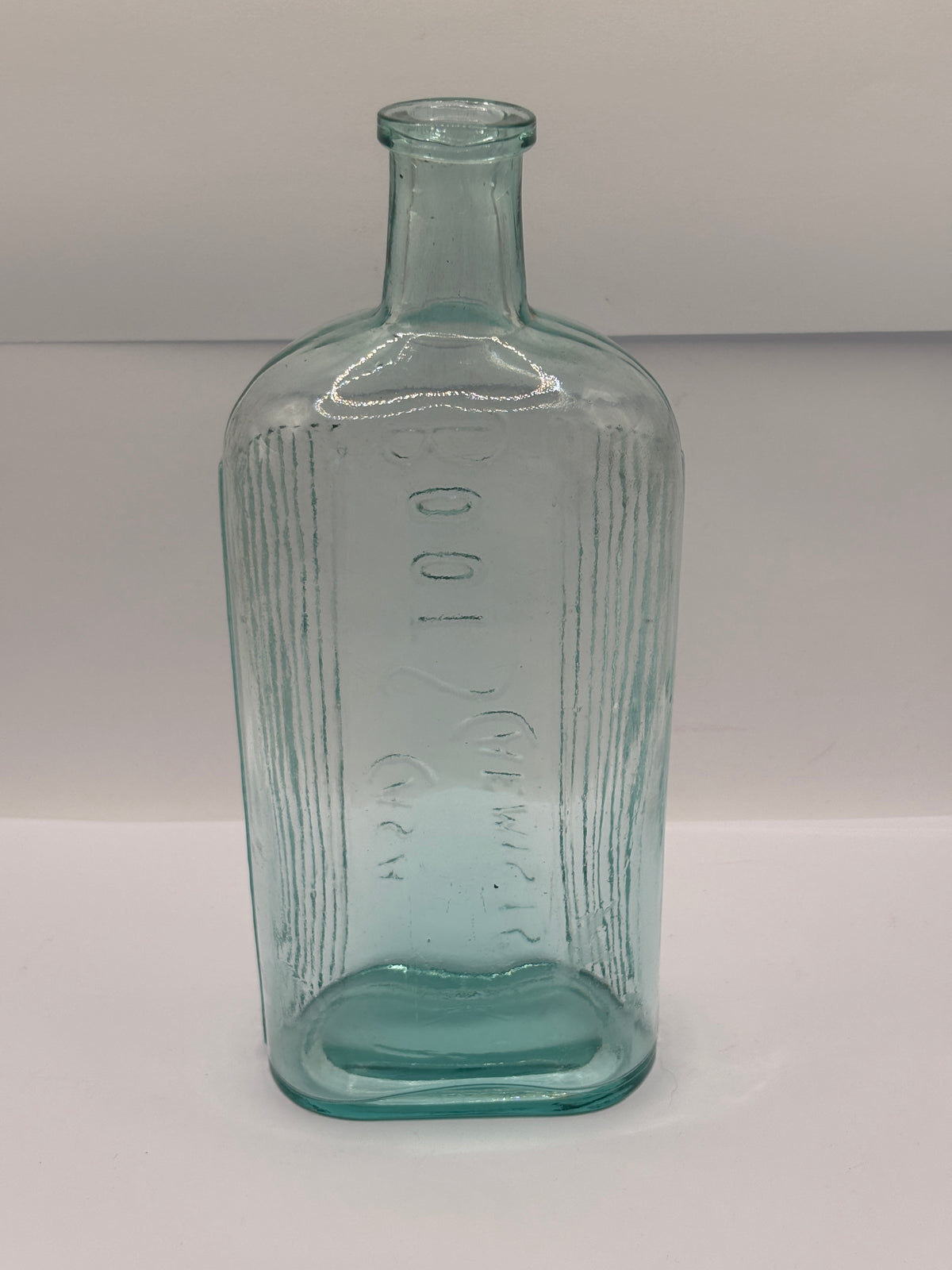 Old large aqua glass Boots Cash Chemists poison bottle 20cms