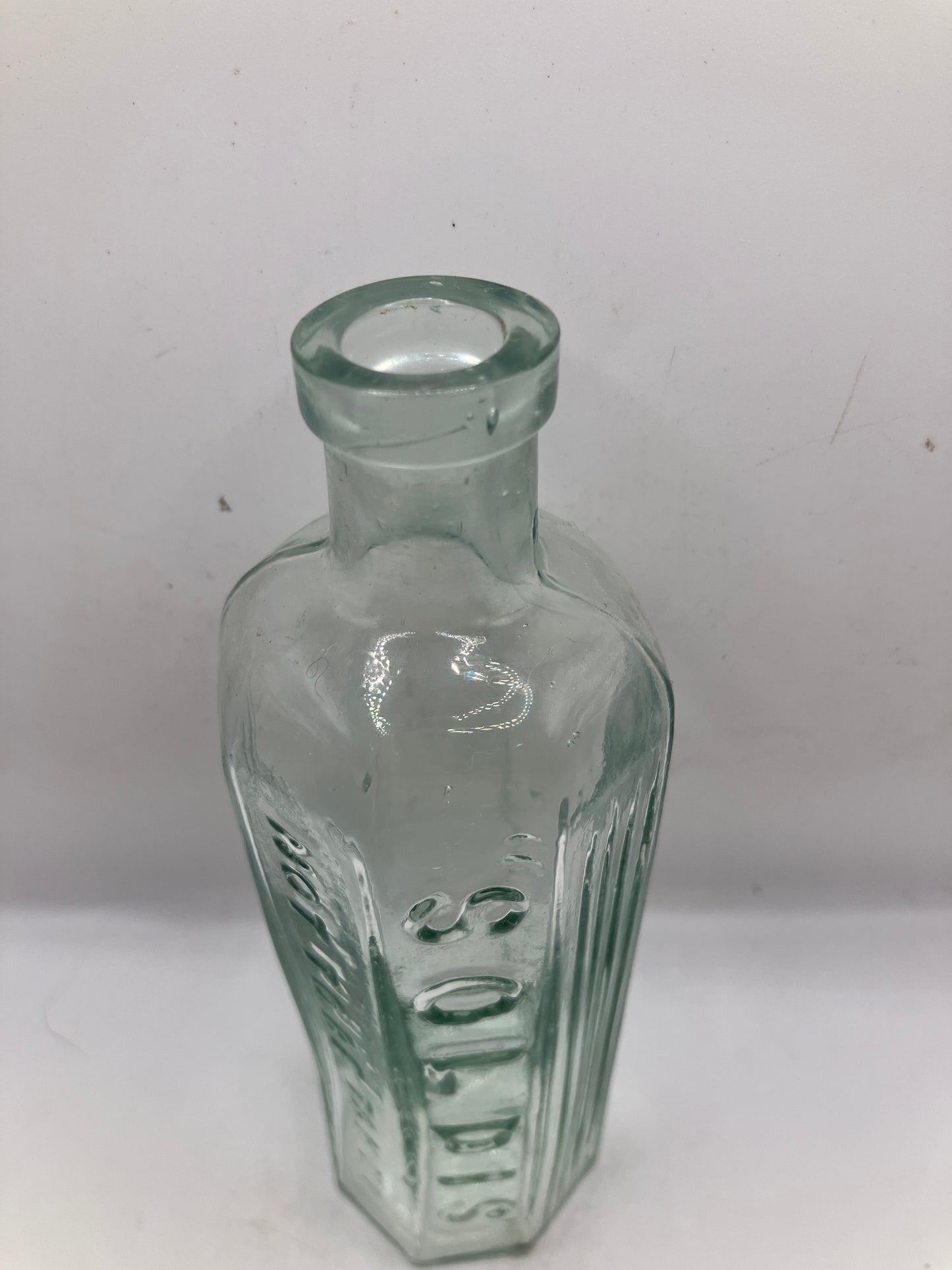 Soldis ribbed poison bottle, not to be taken