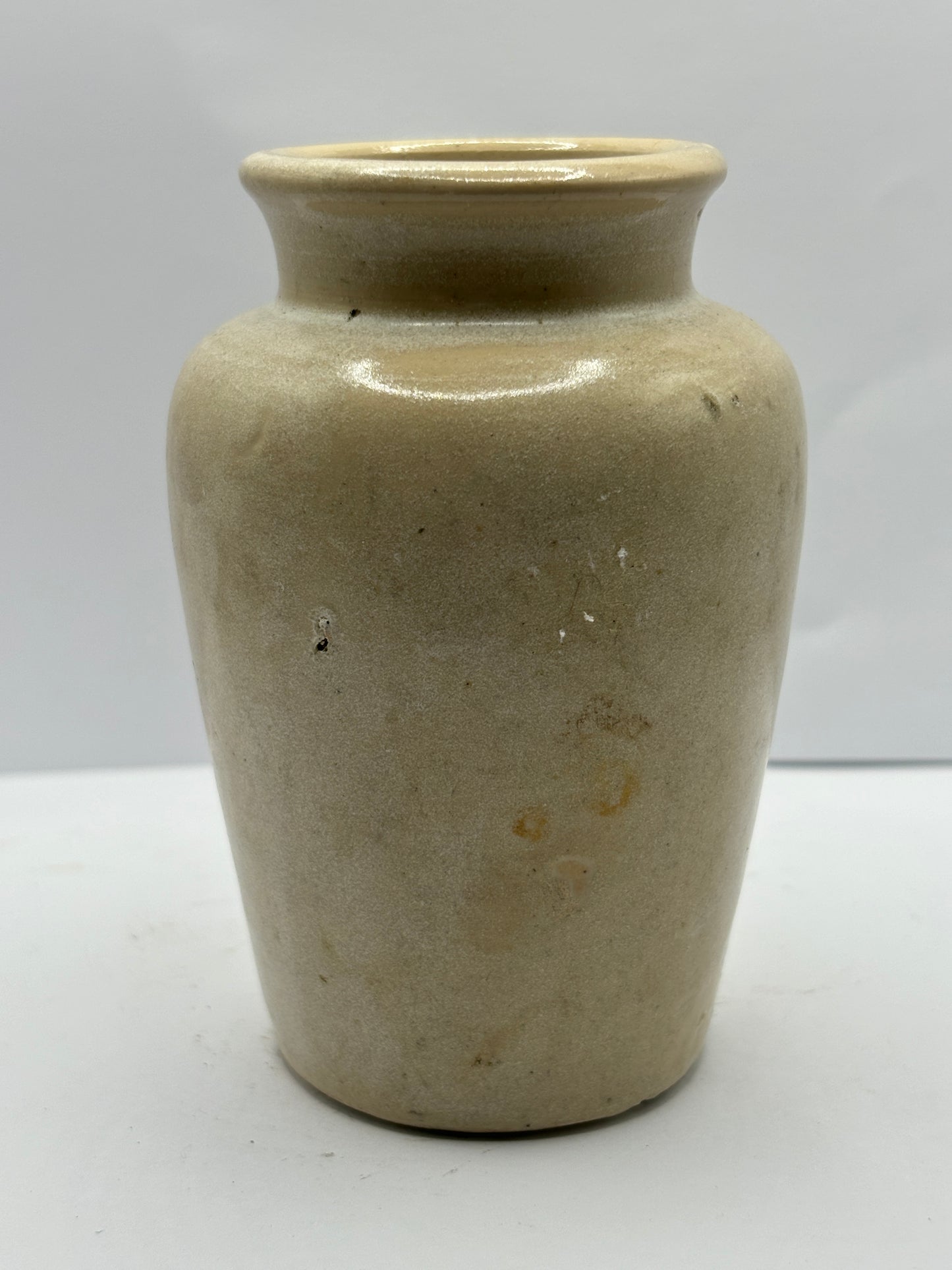 White stoneware advertising cream pot, craigmillar