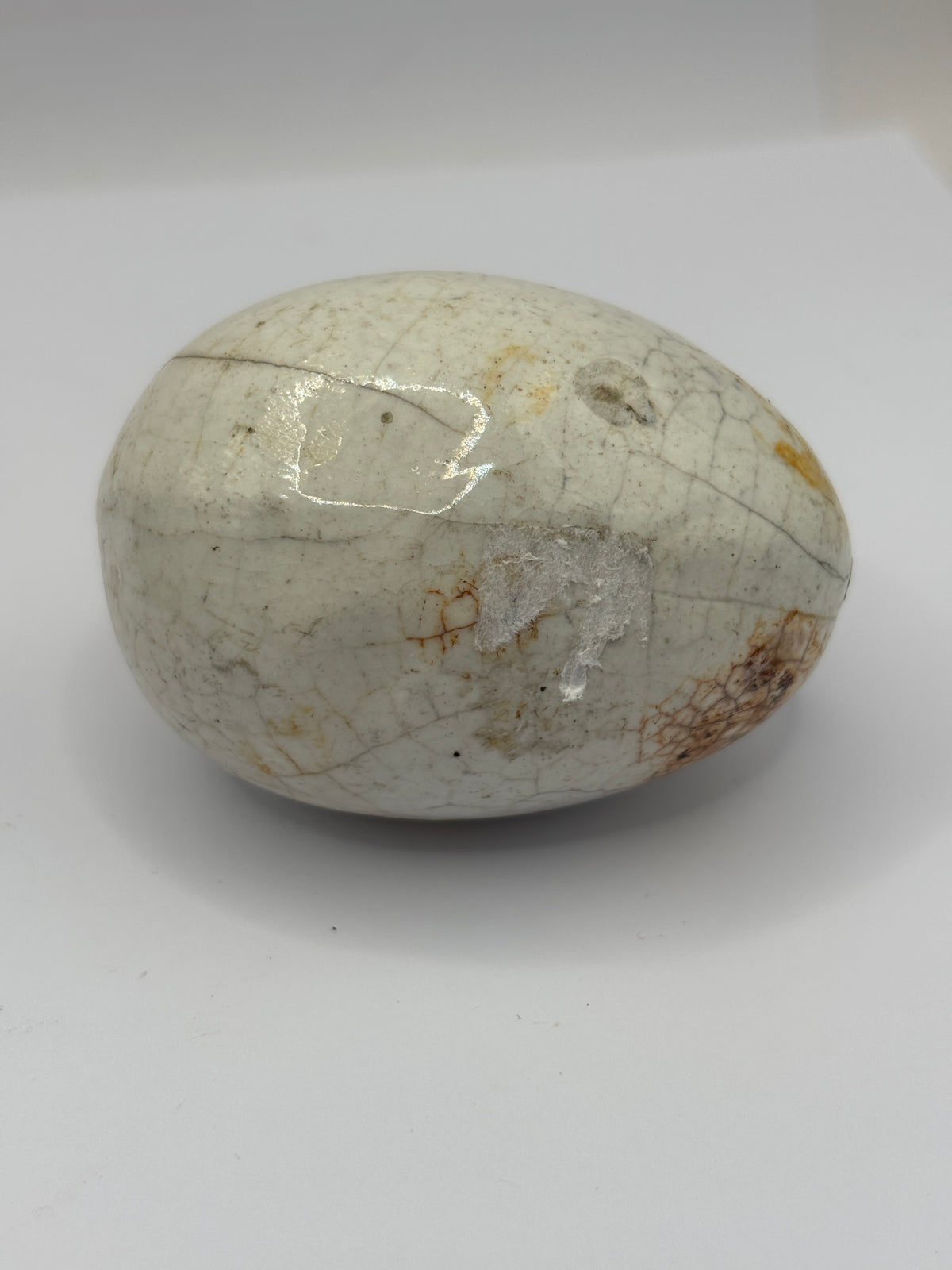 Old stoneware dummy egg, Broody egg