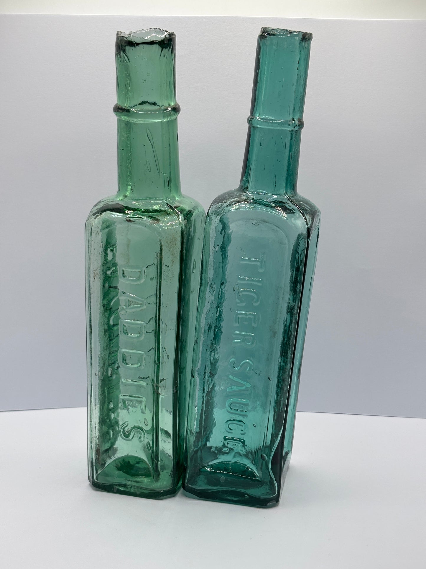 2 Old sauce bottles, Daddies sauce & Fletchers tiger sauce