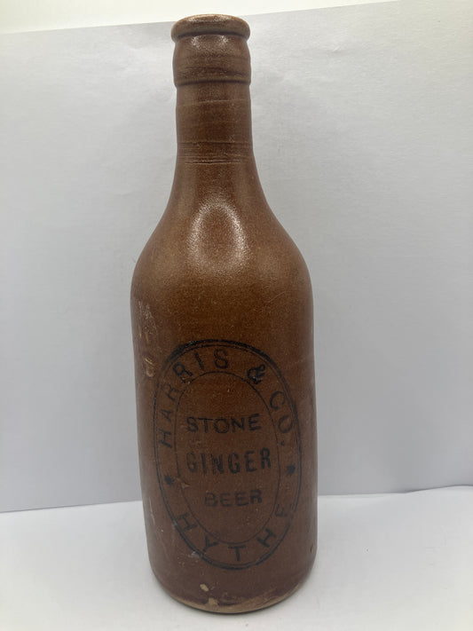 Brown stoneware ginger beer bottle, Harris & Co