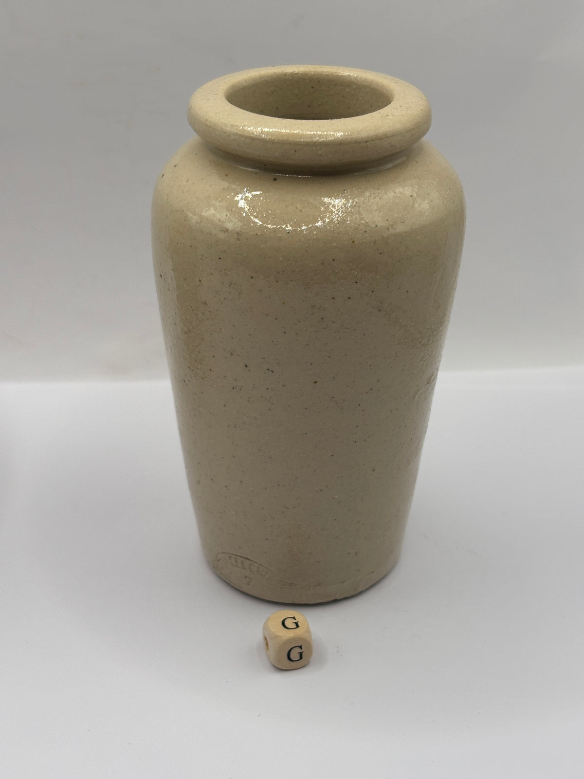 Old advertising cream pot, rich preserved cream stranraer, milkmaid (G)
