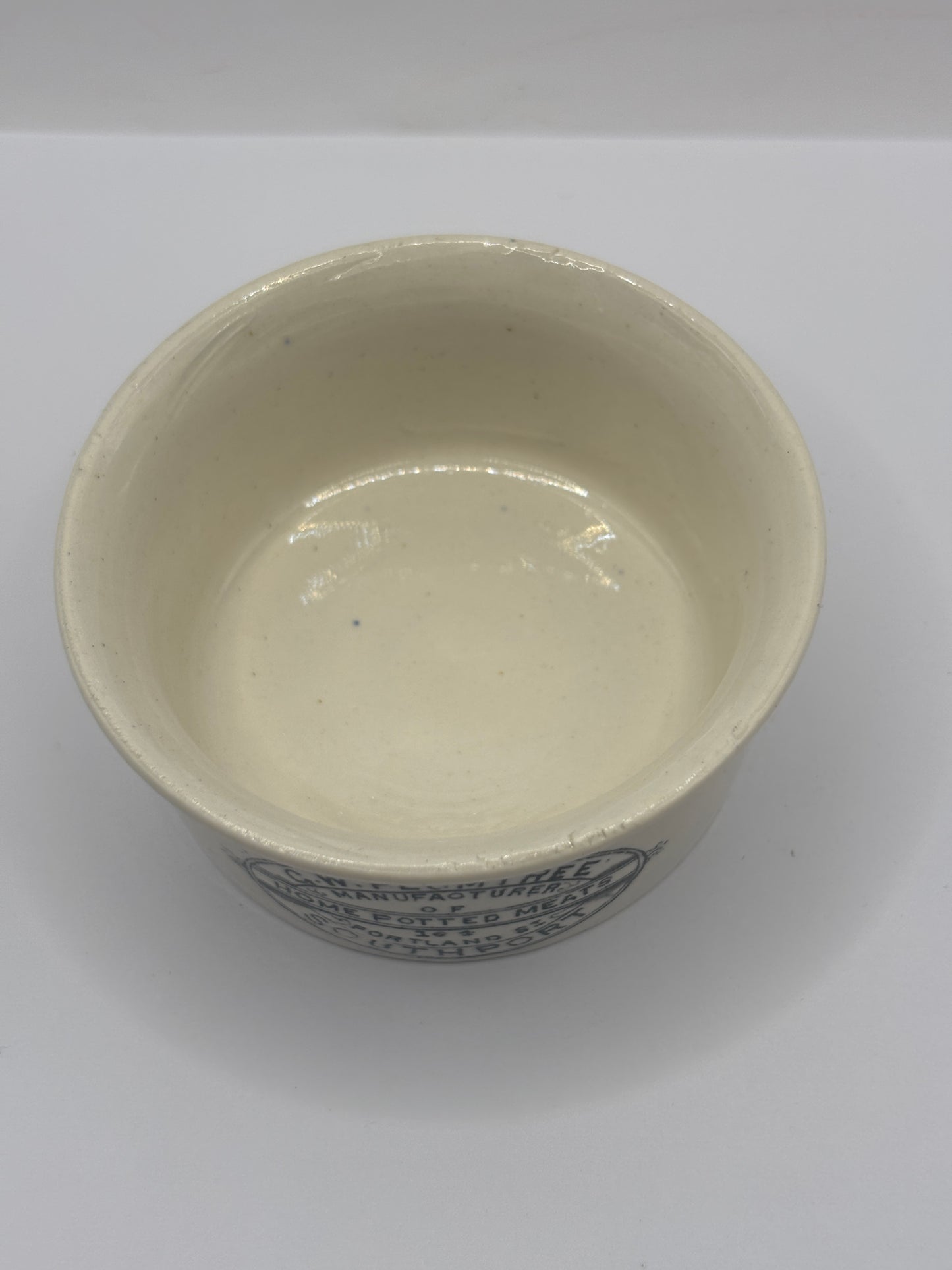 Old Plumtree advertising meat paste pot