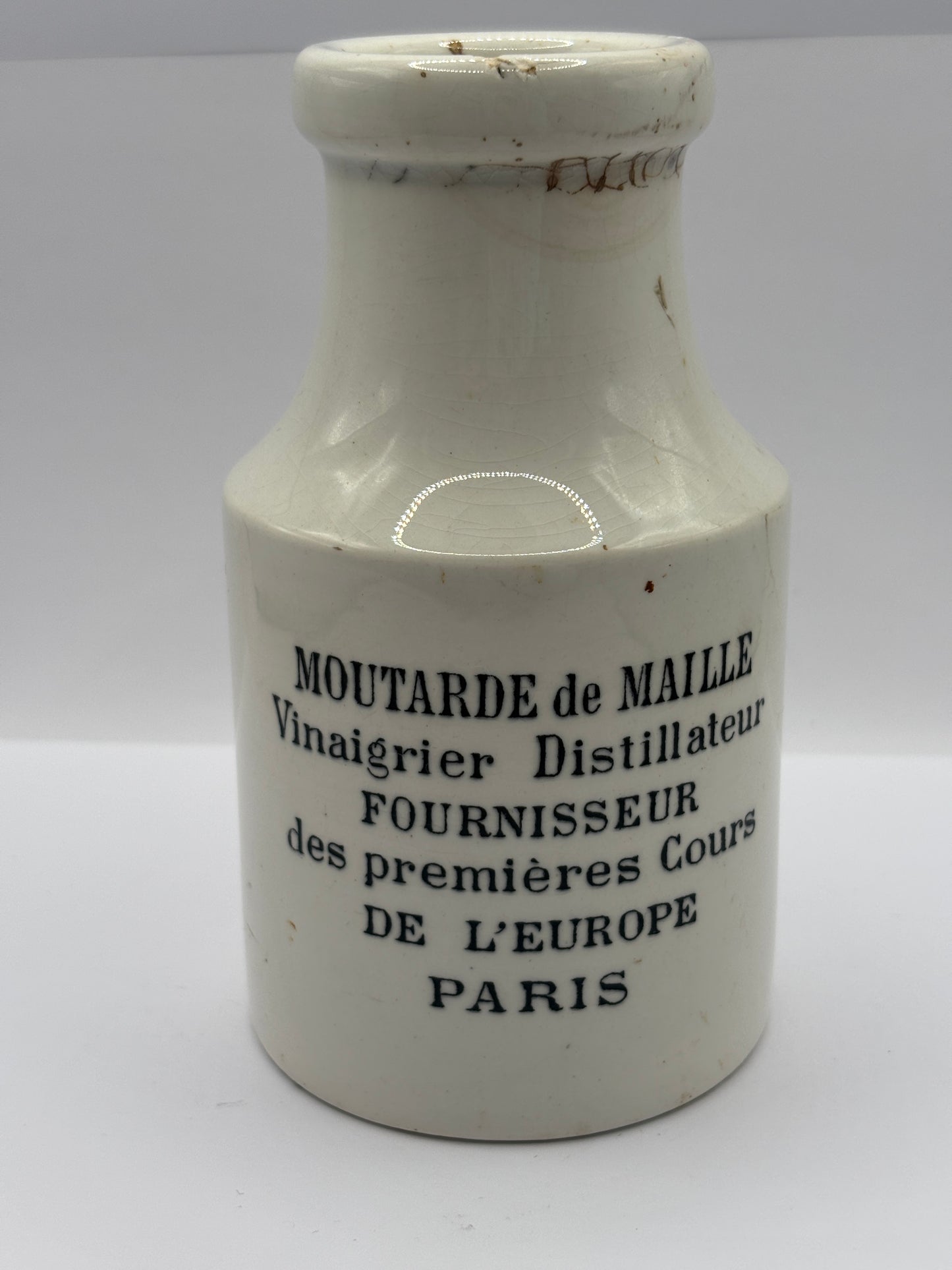 Old french mustard pot, Moutarde de maille