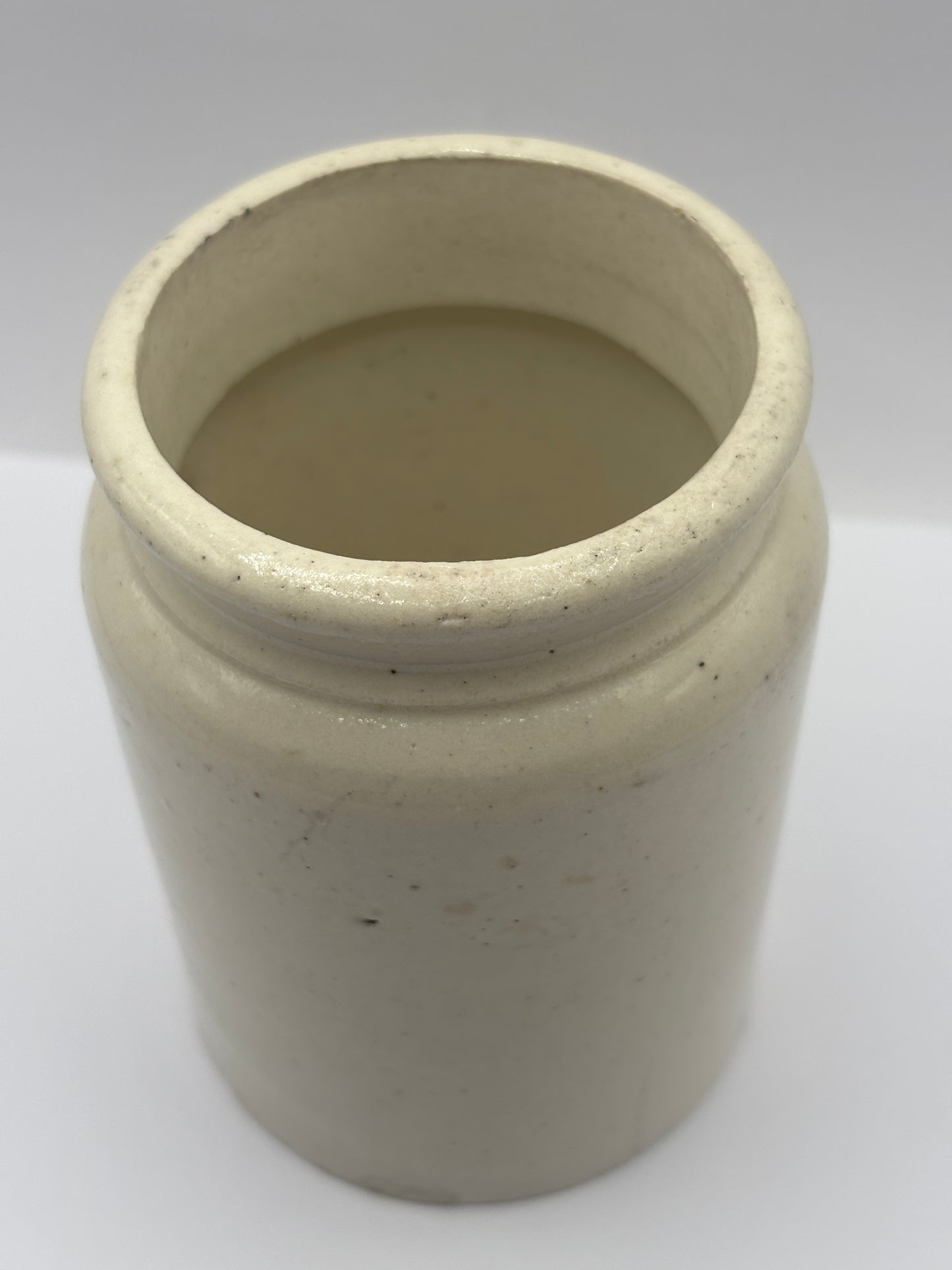 Old 1lb rolled top stoneware jam & marmalade pot