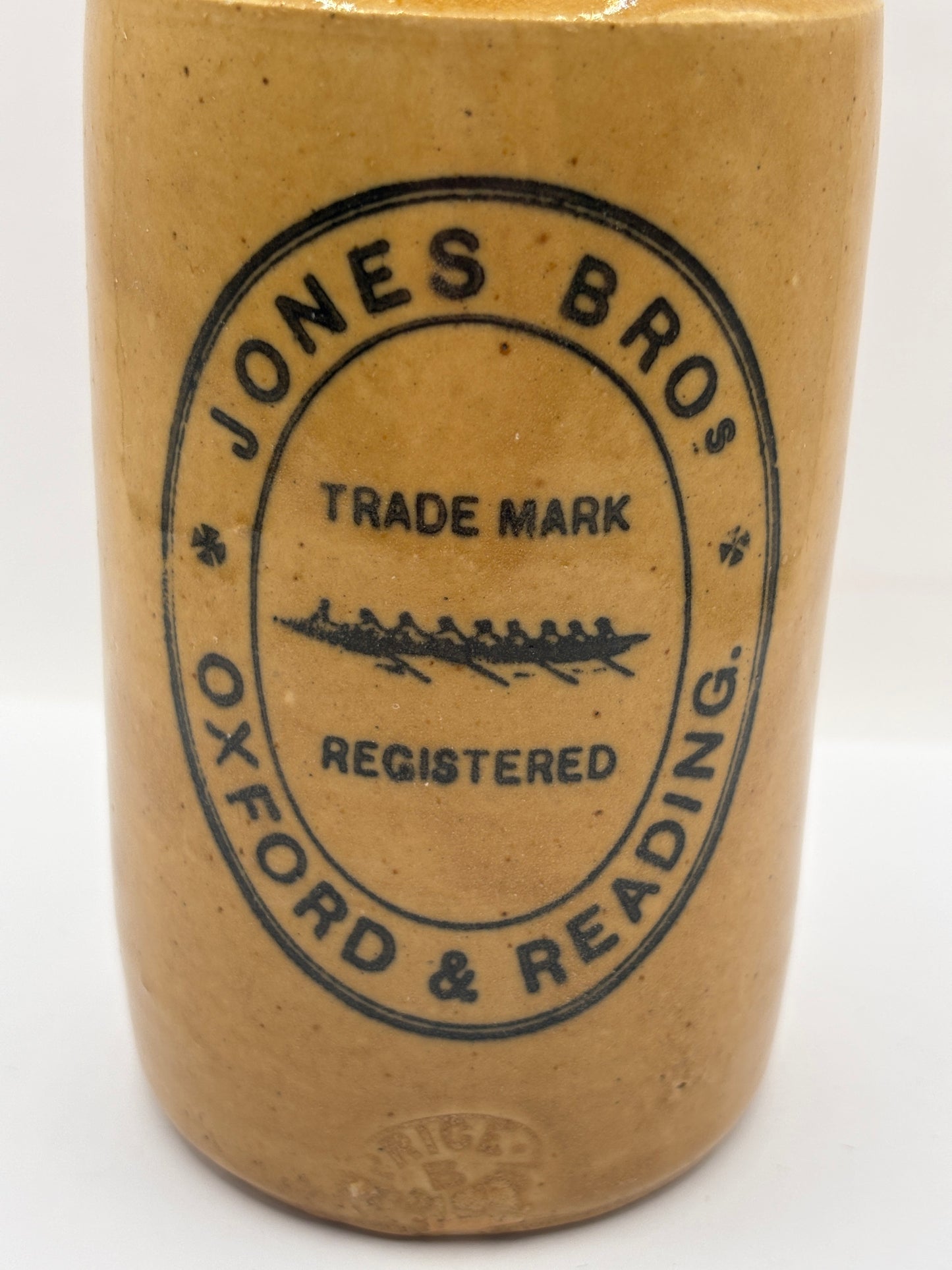 Old stoneware ginger beer bottle, Jones Bro’s Oxford & Reading