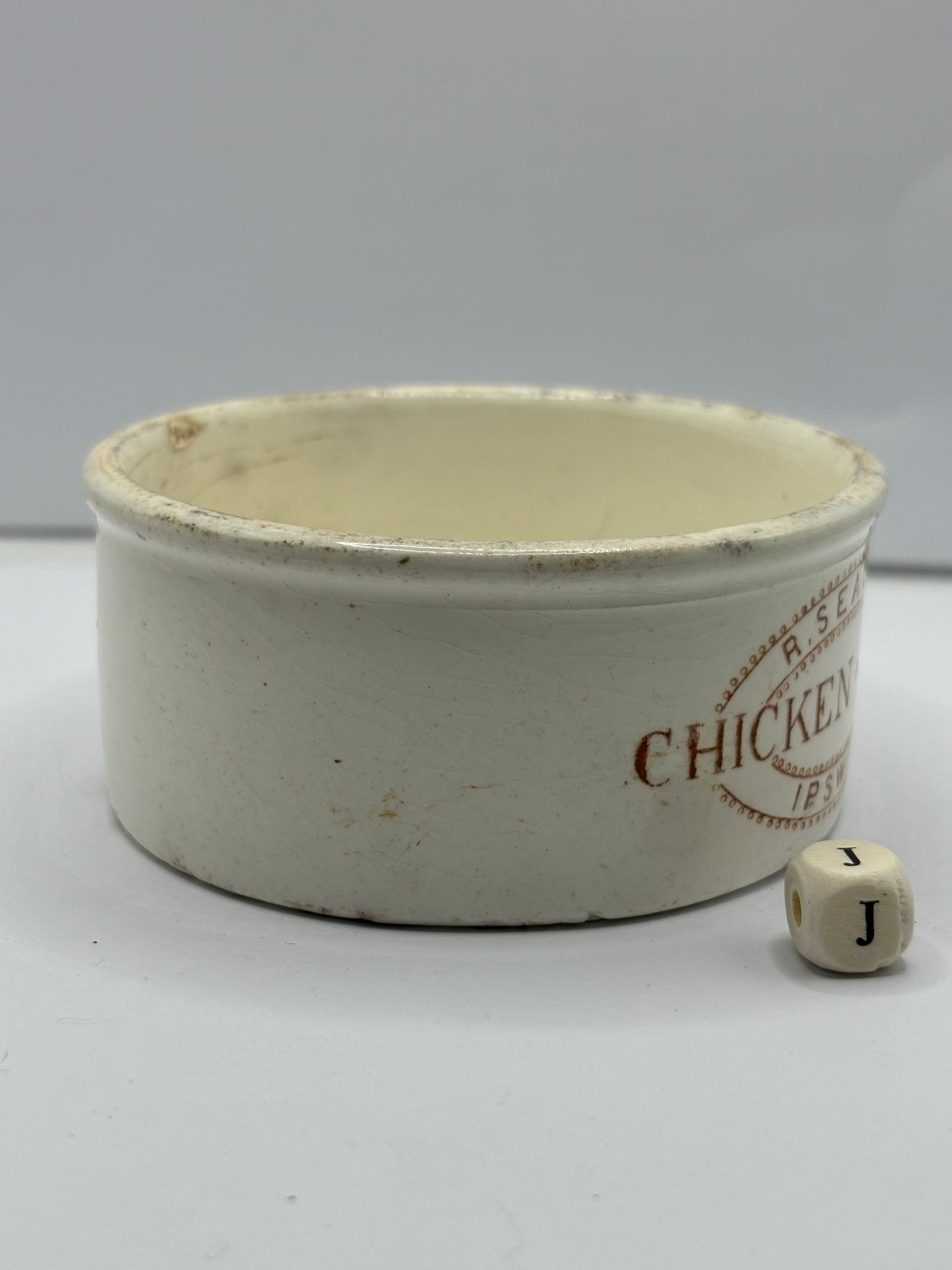 Chicken & ham advertising meat paste pot (J)