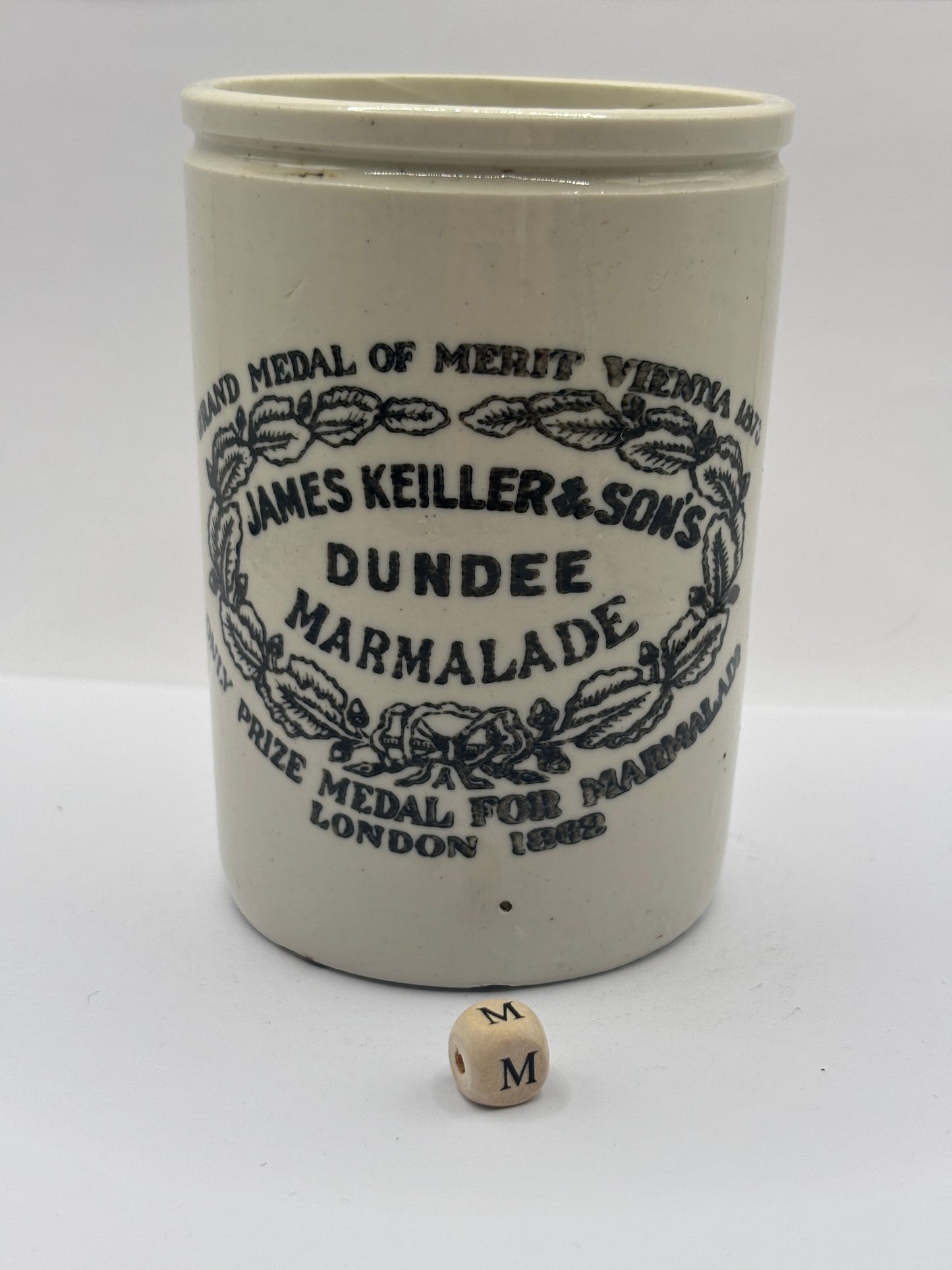 Old 1lb James Keiller Dundee marmalade Jar (m)