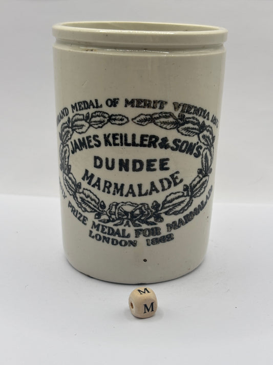 Old 1lb James Keiller Dundee marmalade Jar (m)