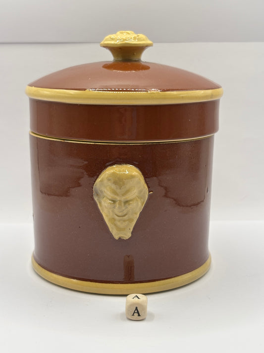 Old french terrine jar/pot. Base and lid (a)