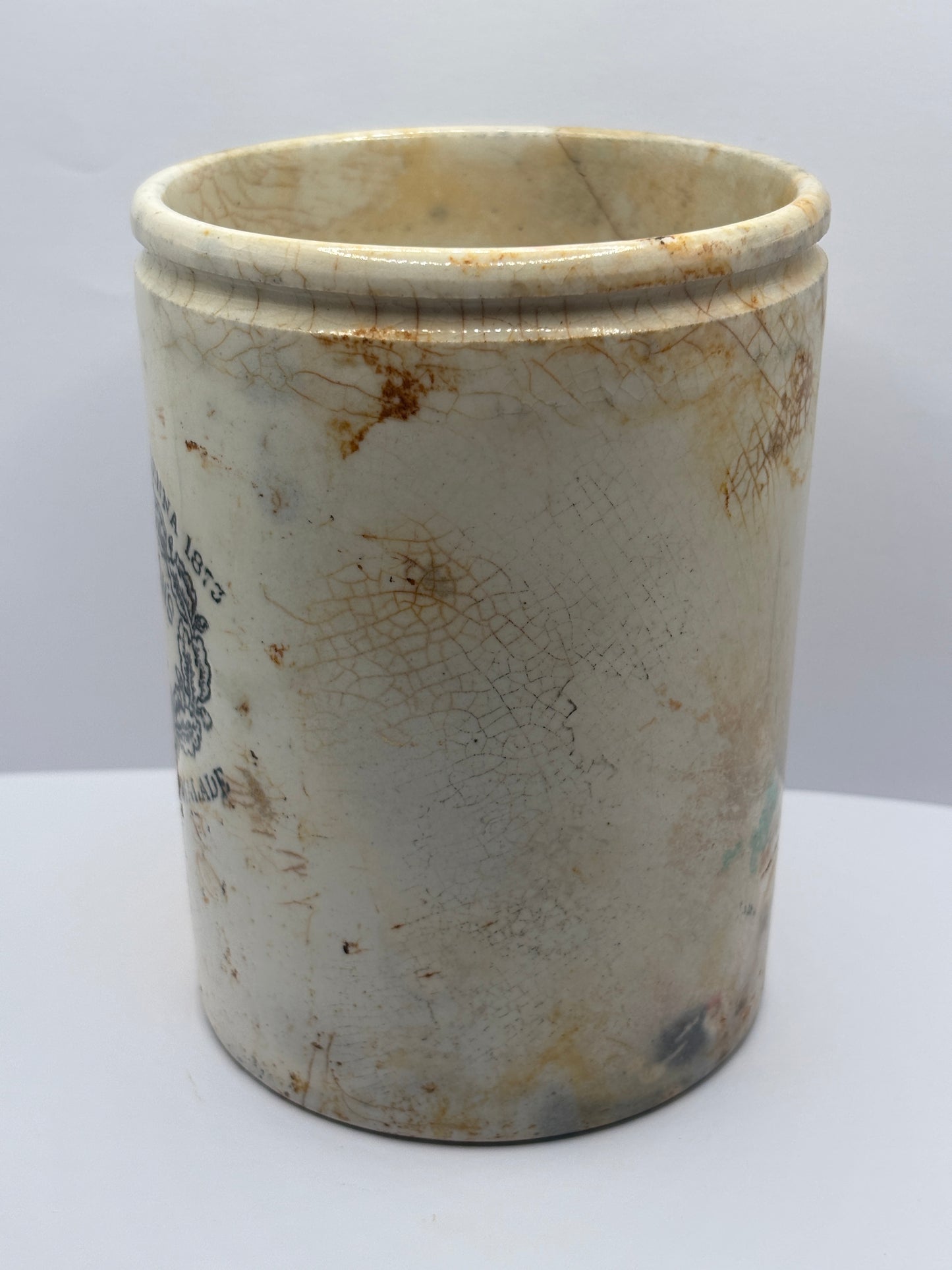 Old 2lb James Keiller Dundee marmalade jar. Damaged