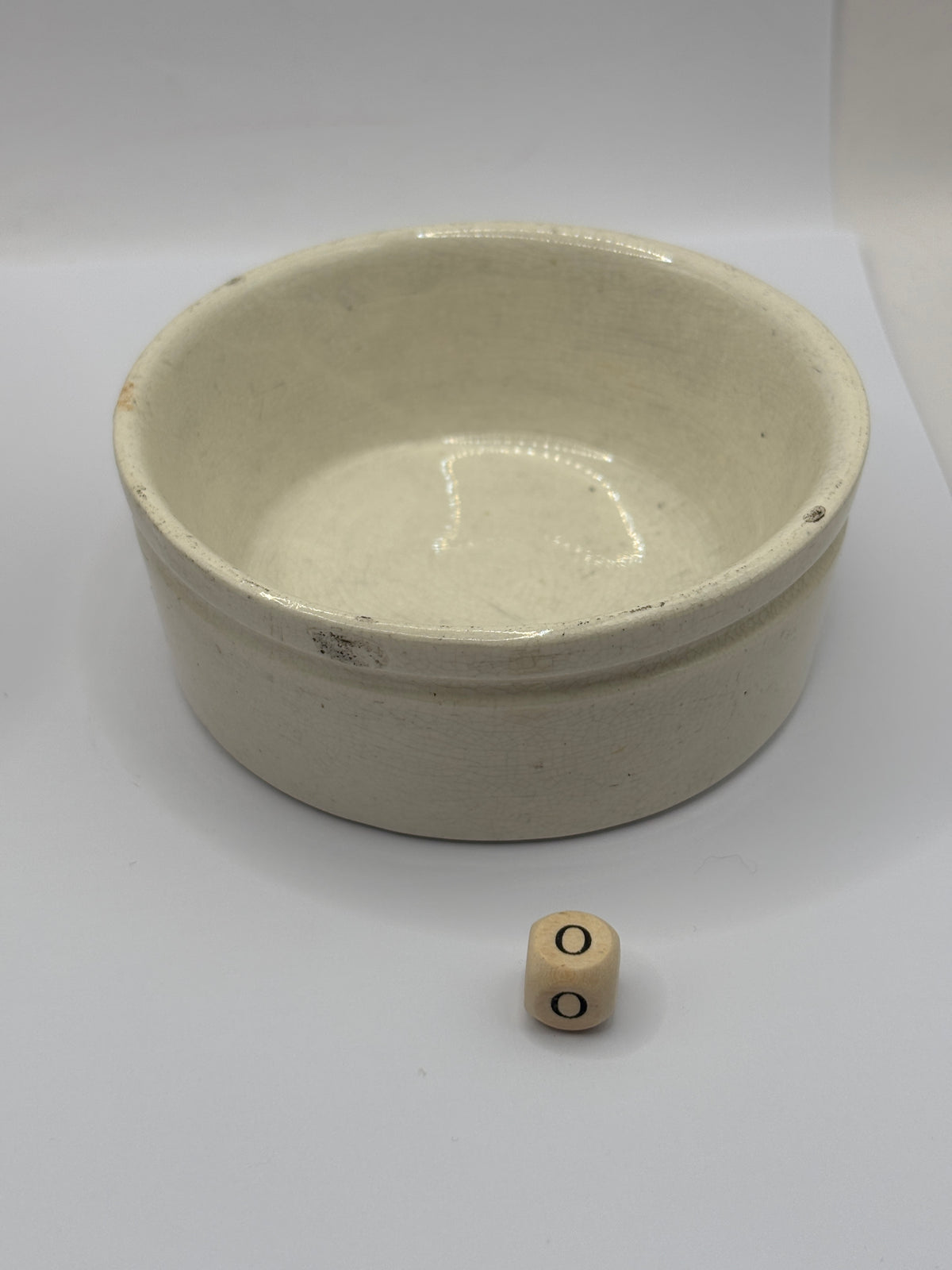 Old plain stoneware meat paste pot. Potted meat (o)
