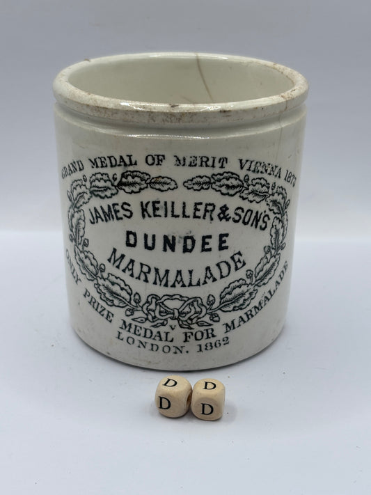 Old 1lb James Keiller Dundee marmalade Jar (DD)