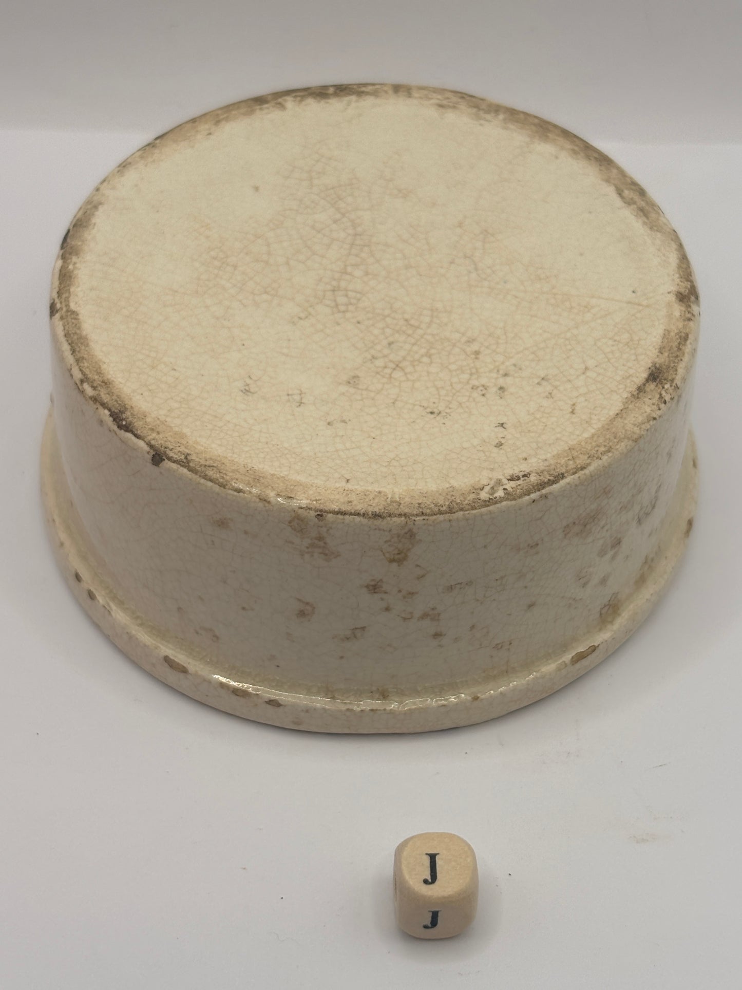 Old plain stoneware meat paste pot, potted meat (J)