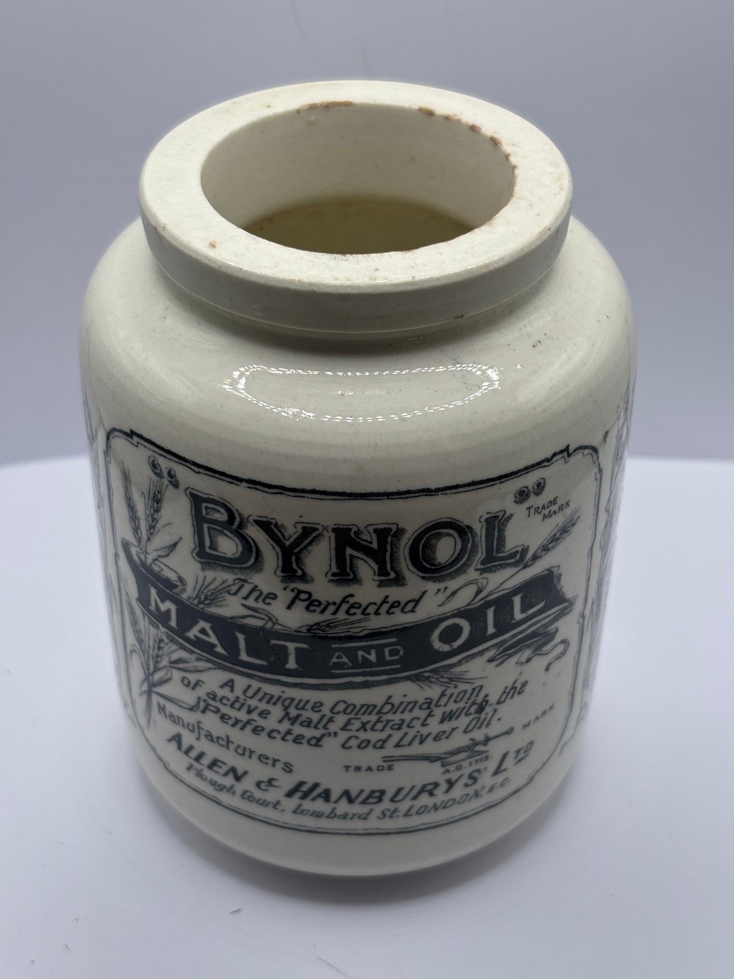 Old Bynol advertising jar