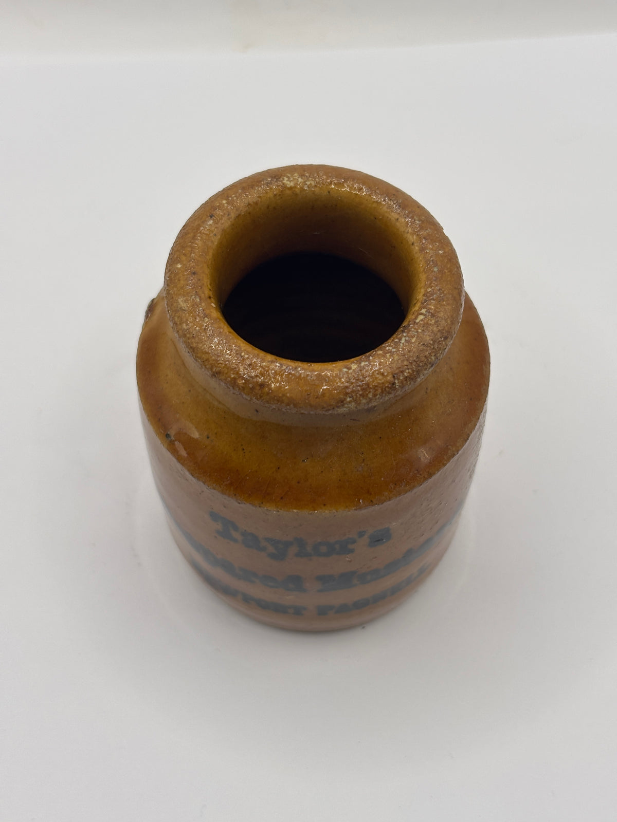 Old advertising jar, Taylors prepared mustard. 8cms