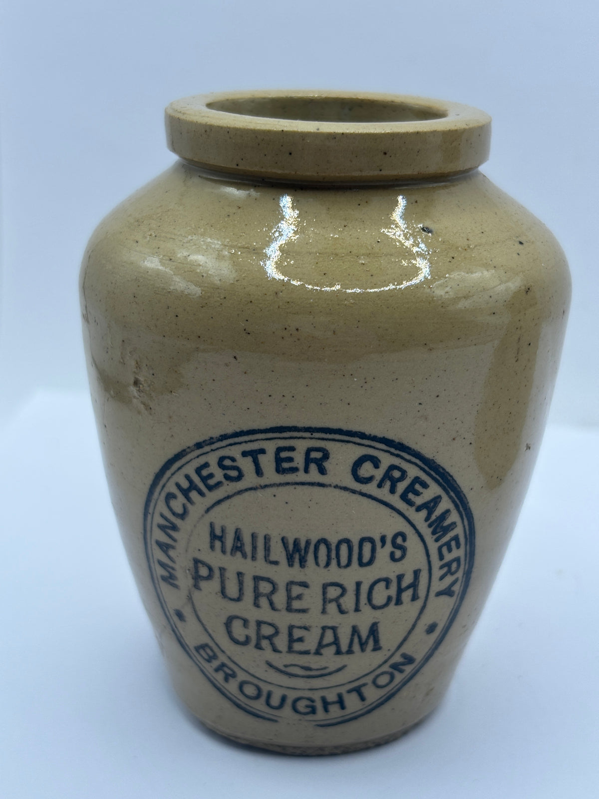 Old advertising cream pot, Hailwoods pure rich cream