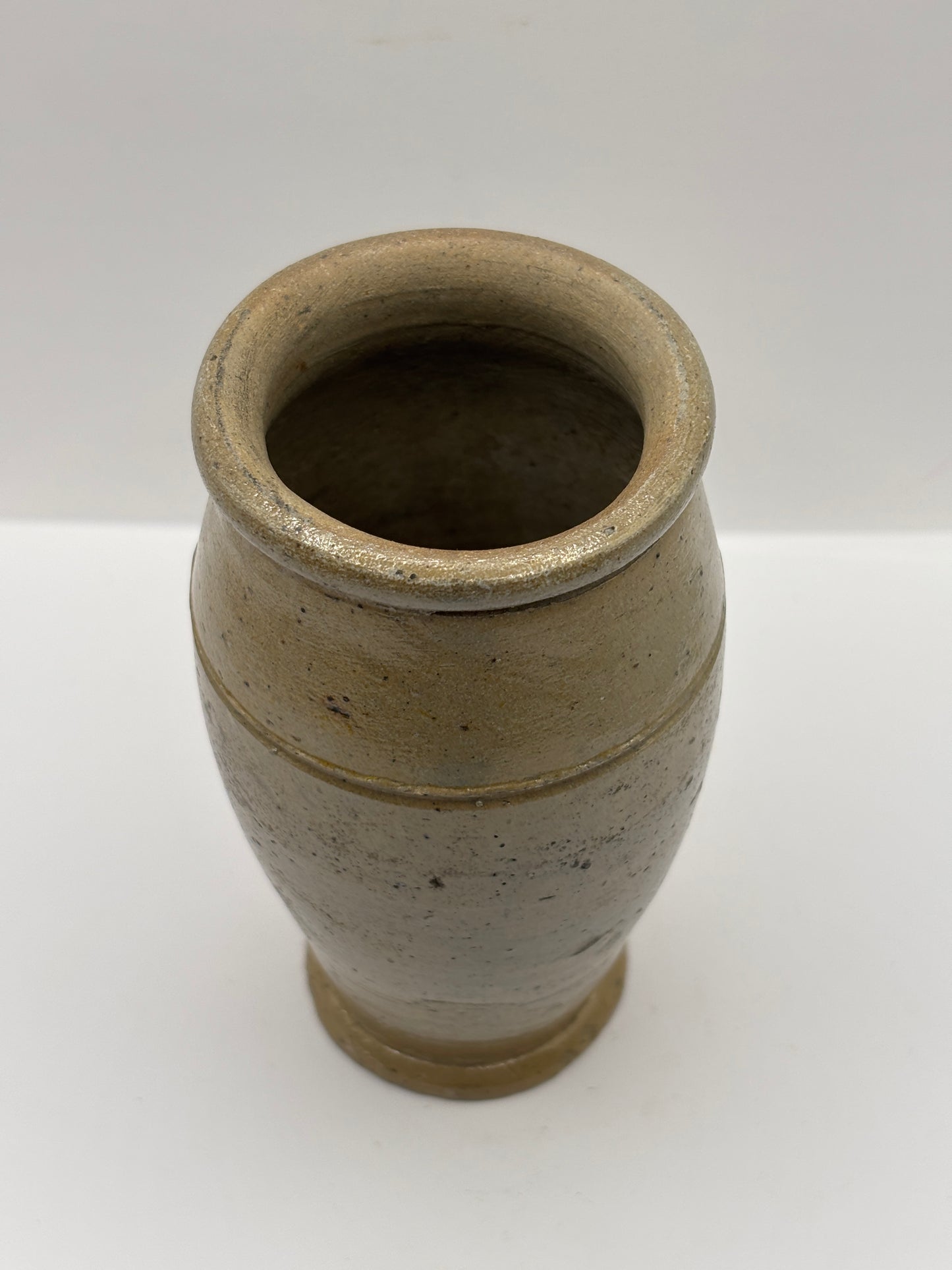 Old early stoneware jar/ vase chipped