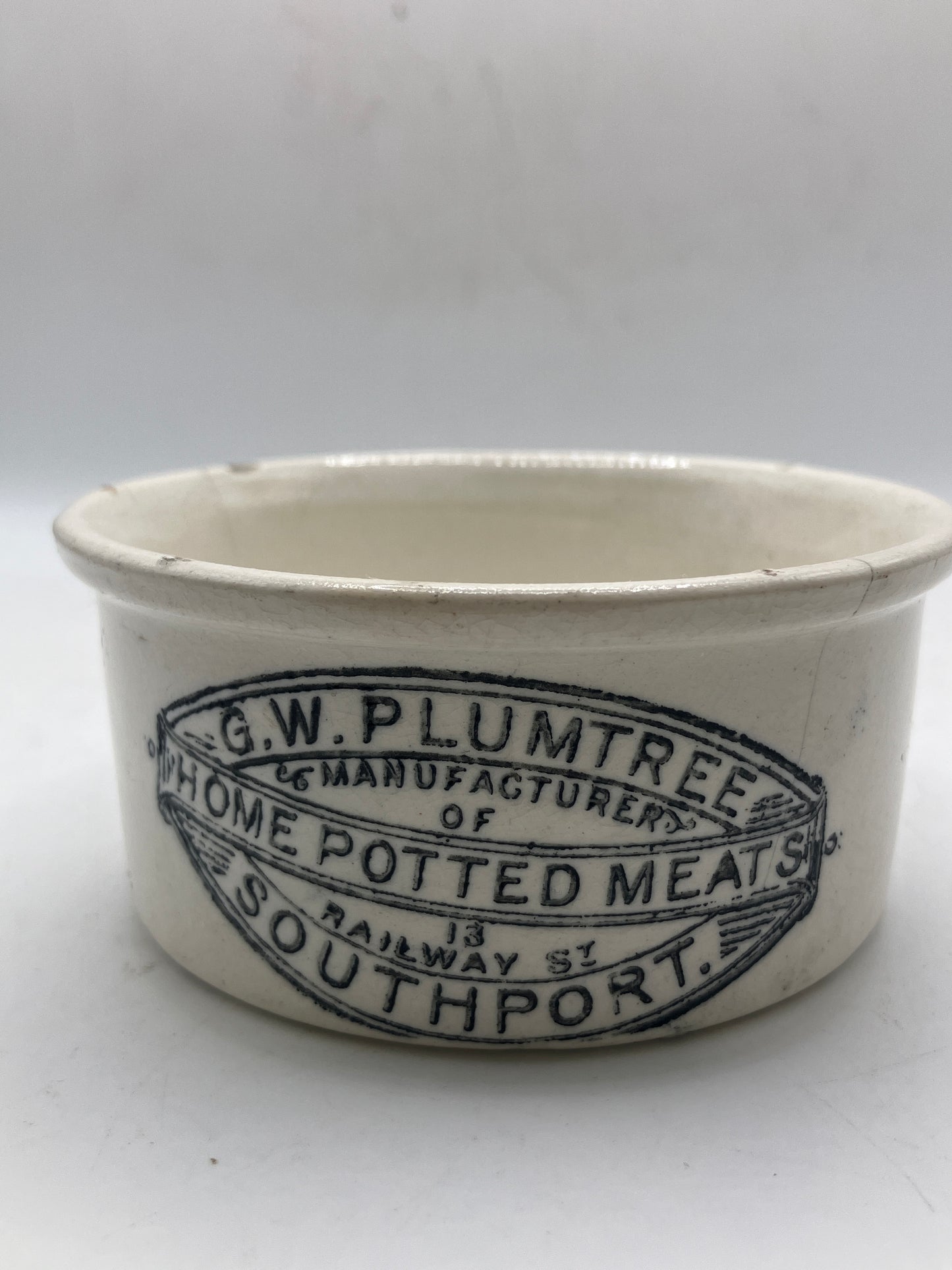 Plumtree potted meats, advertising pot