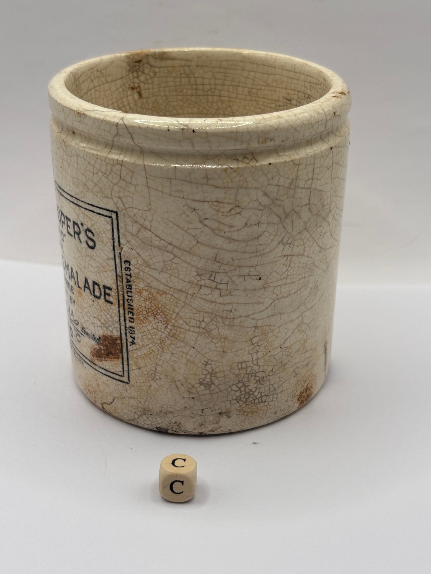 Old 1lb Frank Cooper marmalade Jar (c)