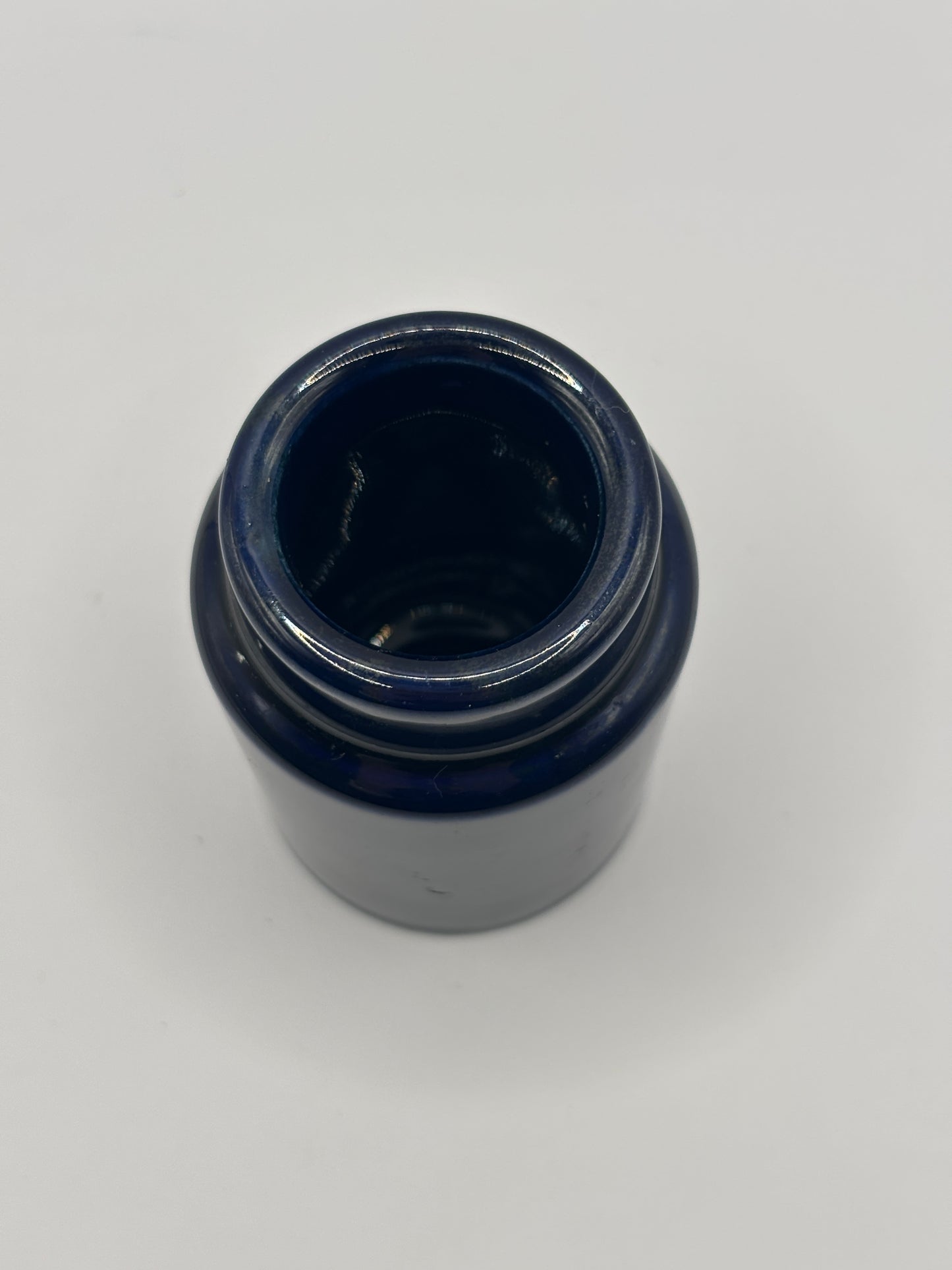 Old small blue stoneware pot