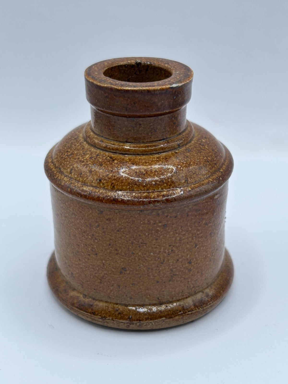 Old stoneware ink bottle, inkwell
