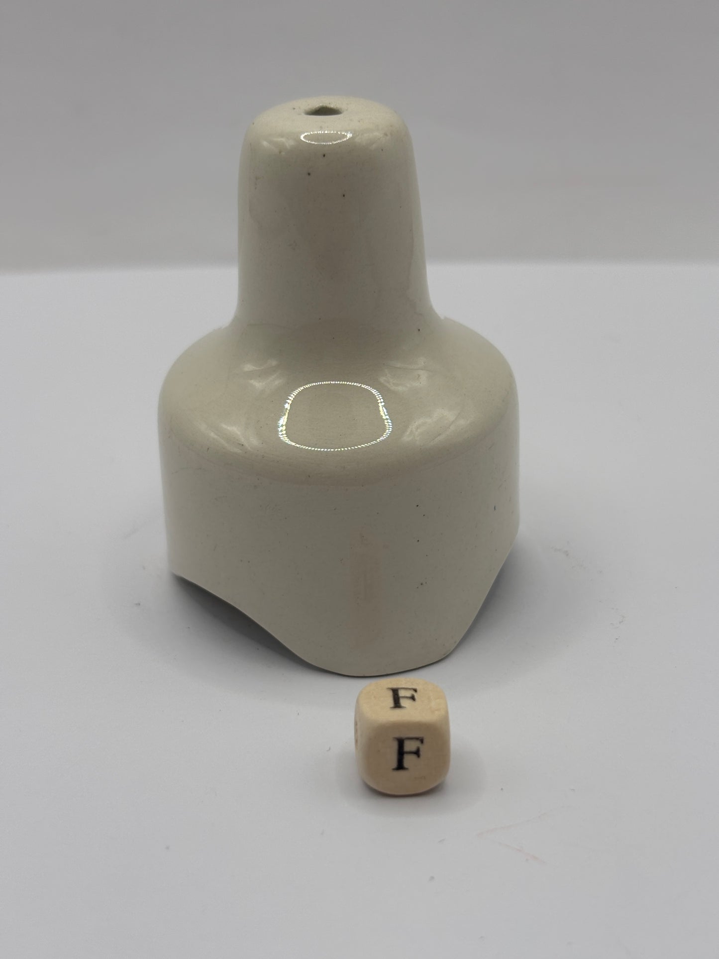 Vintage stoneware pie funnel (F)