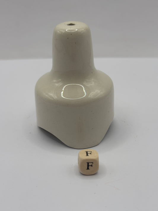 Vintage stoneware pie funnel (F)