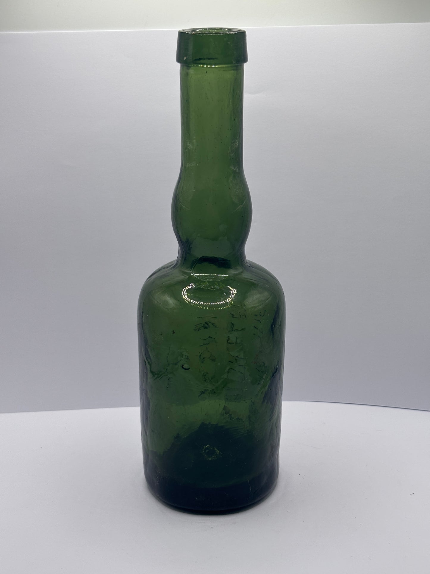 Old green glass beer bottle, Sedan