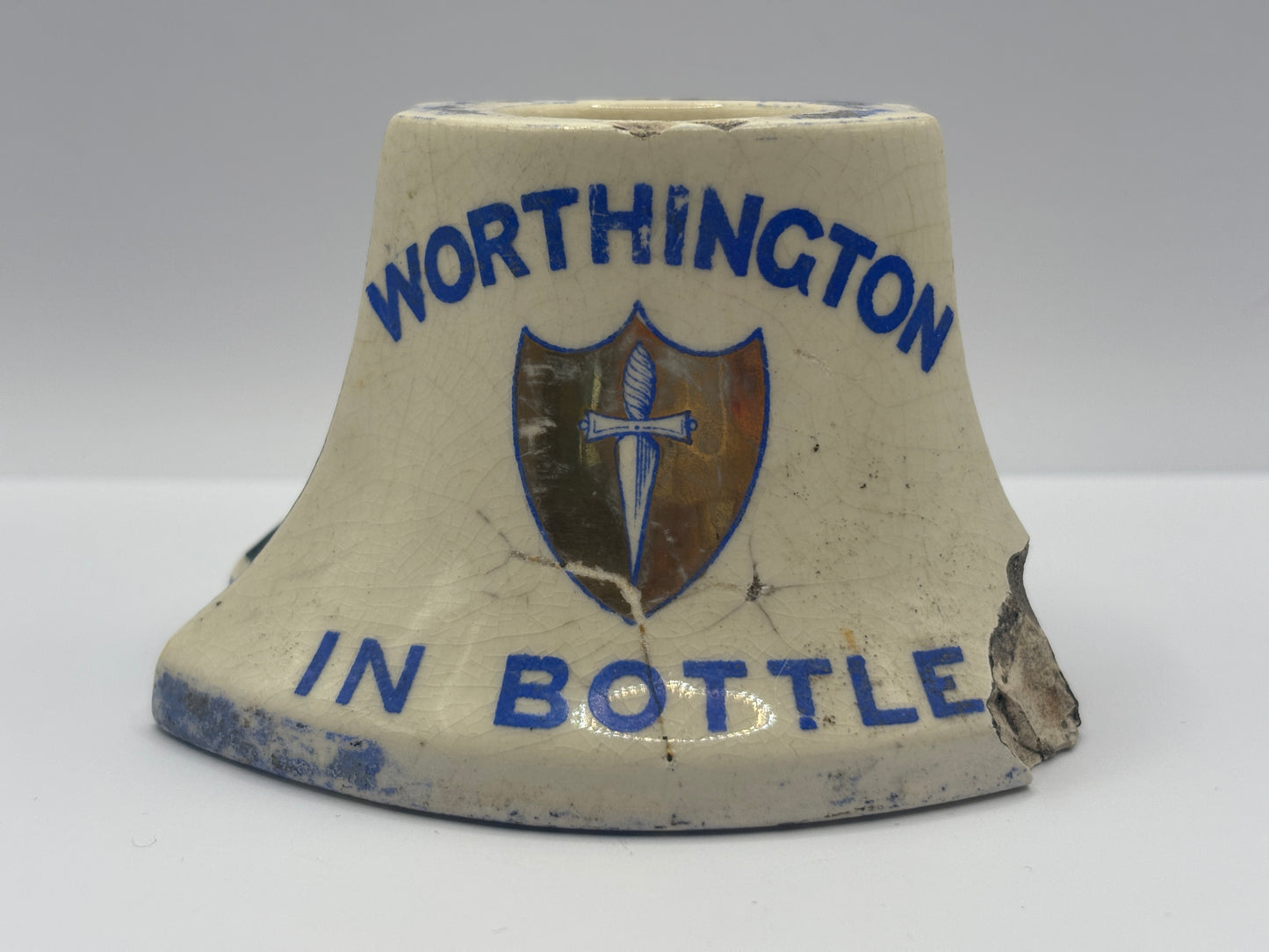 Old worthington advertising match striker, damaged