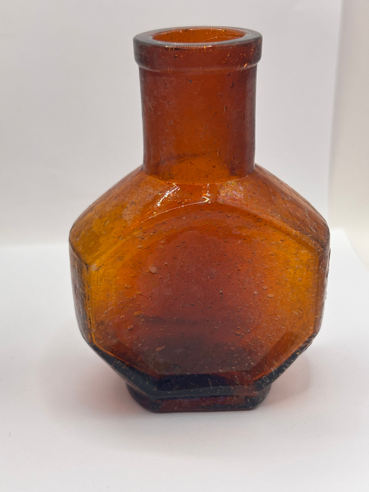 Old amber glass Ju-Vis jar 4oz