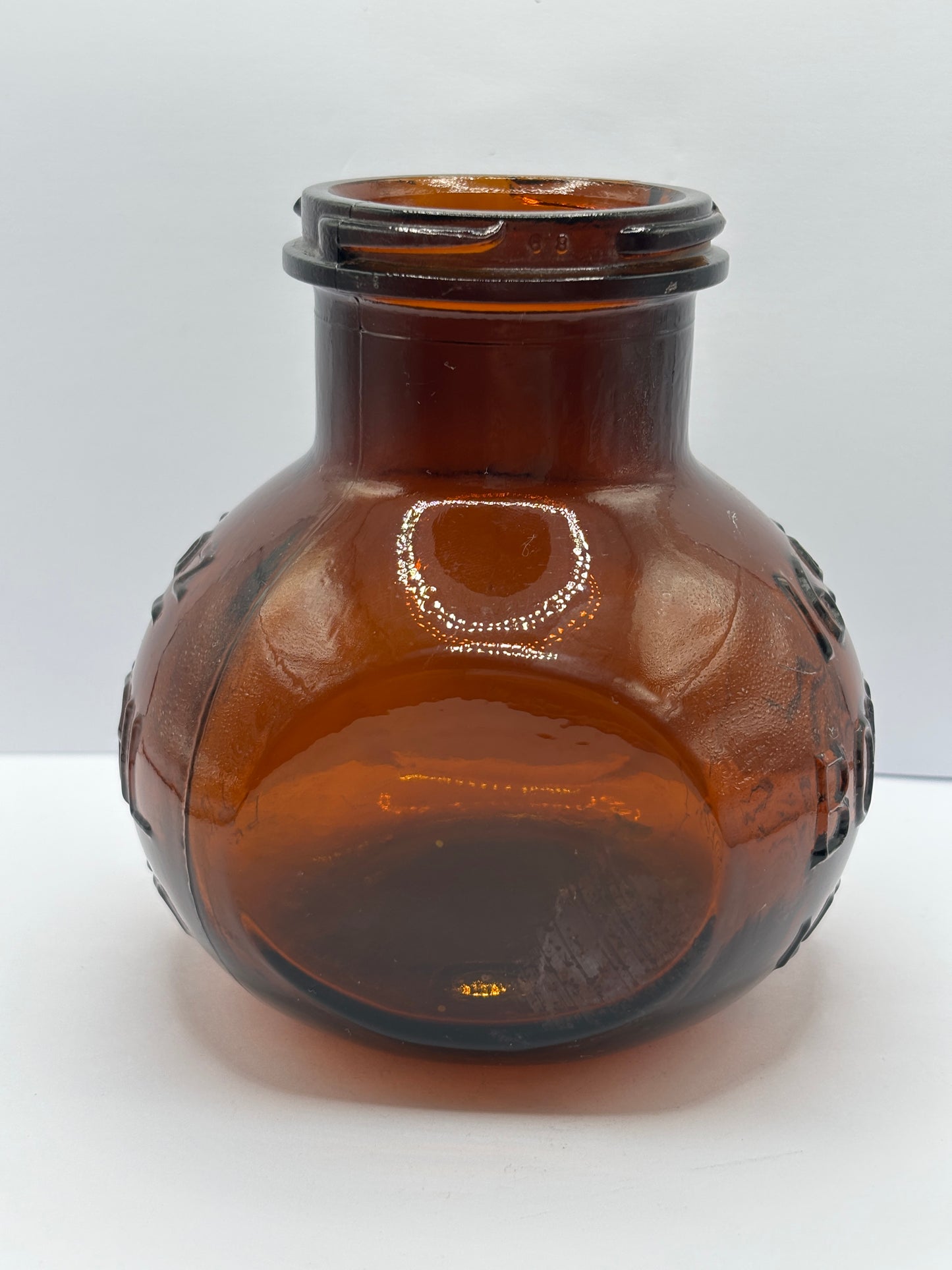Old 16Oz amber glass Bovril jar