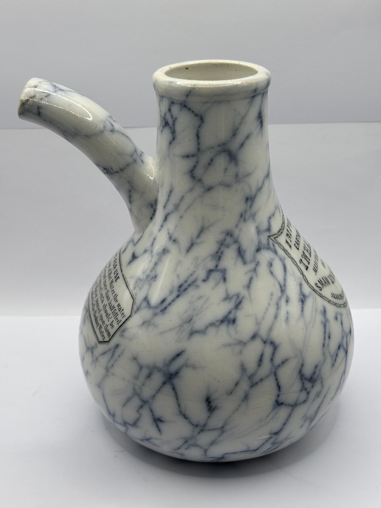 Old stoneware advertising inhaler, S Maw & Thompson improved earthenware inhaler