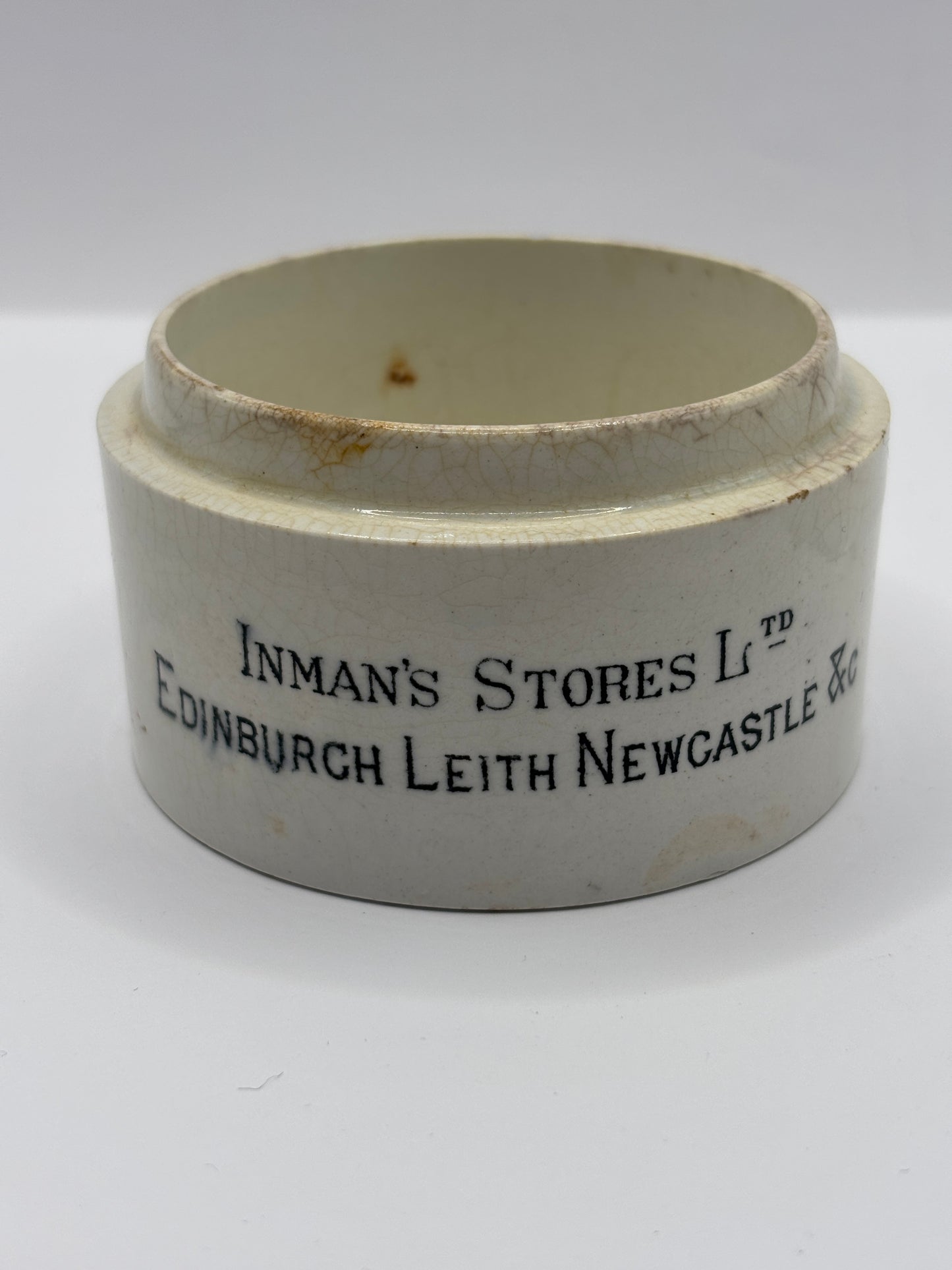 Old advertising base, Inmans stores ltd. Edinburgh leith Newcastle