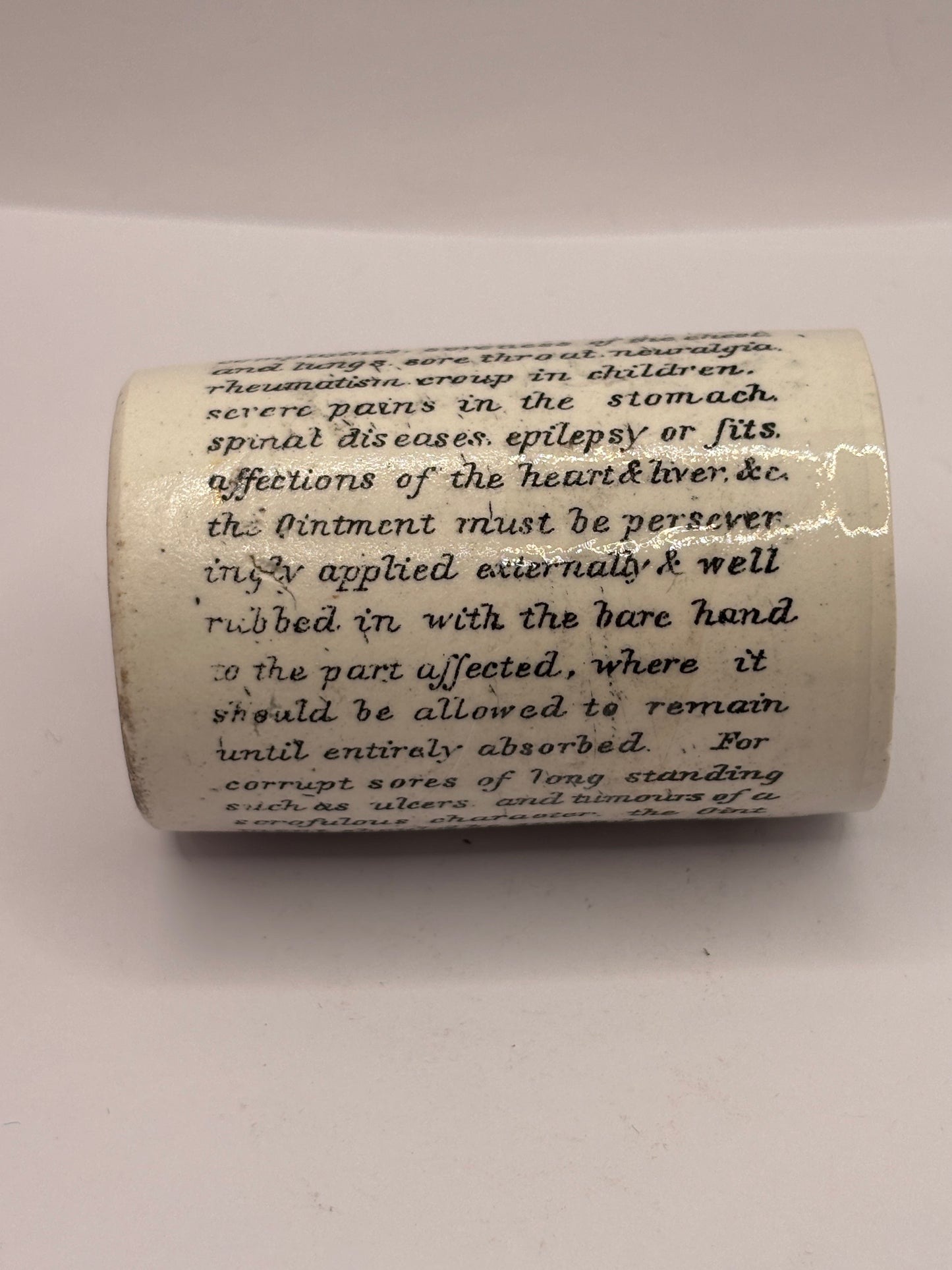 Old advertising ointment pot, Natures herbal ointment 7cms