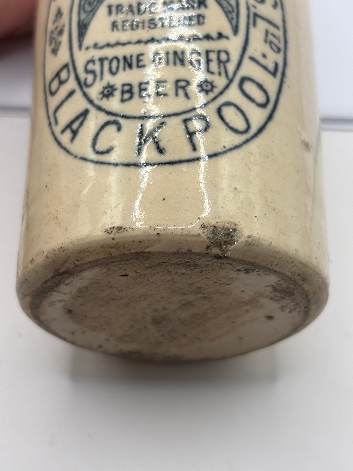 Old stoneware ginger beer bottle, EL Newsomes Blackpool