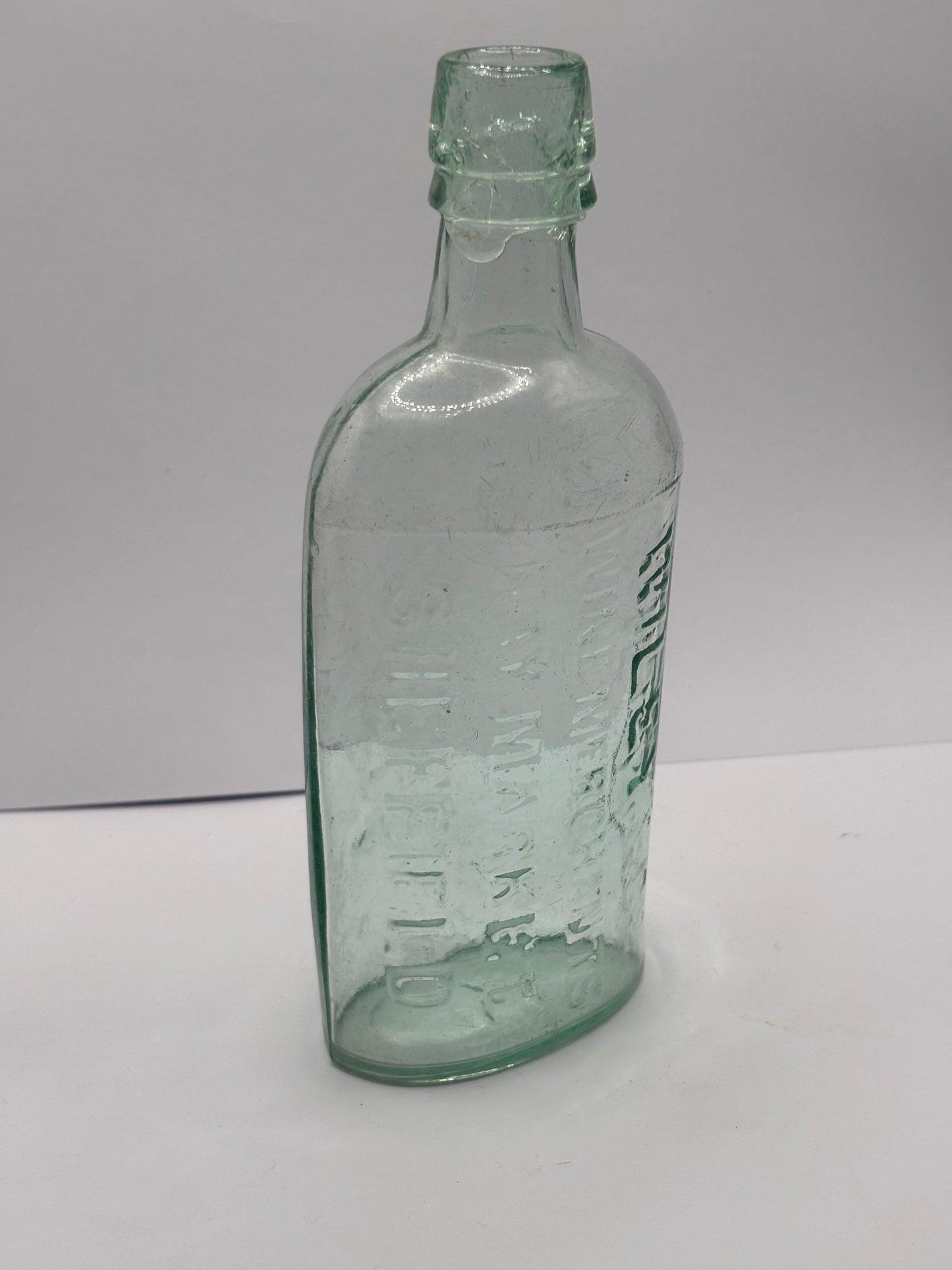 Old sheffield spirit flask, Wiley & Co wine merchants hay market, Sheffield (smaller)