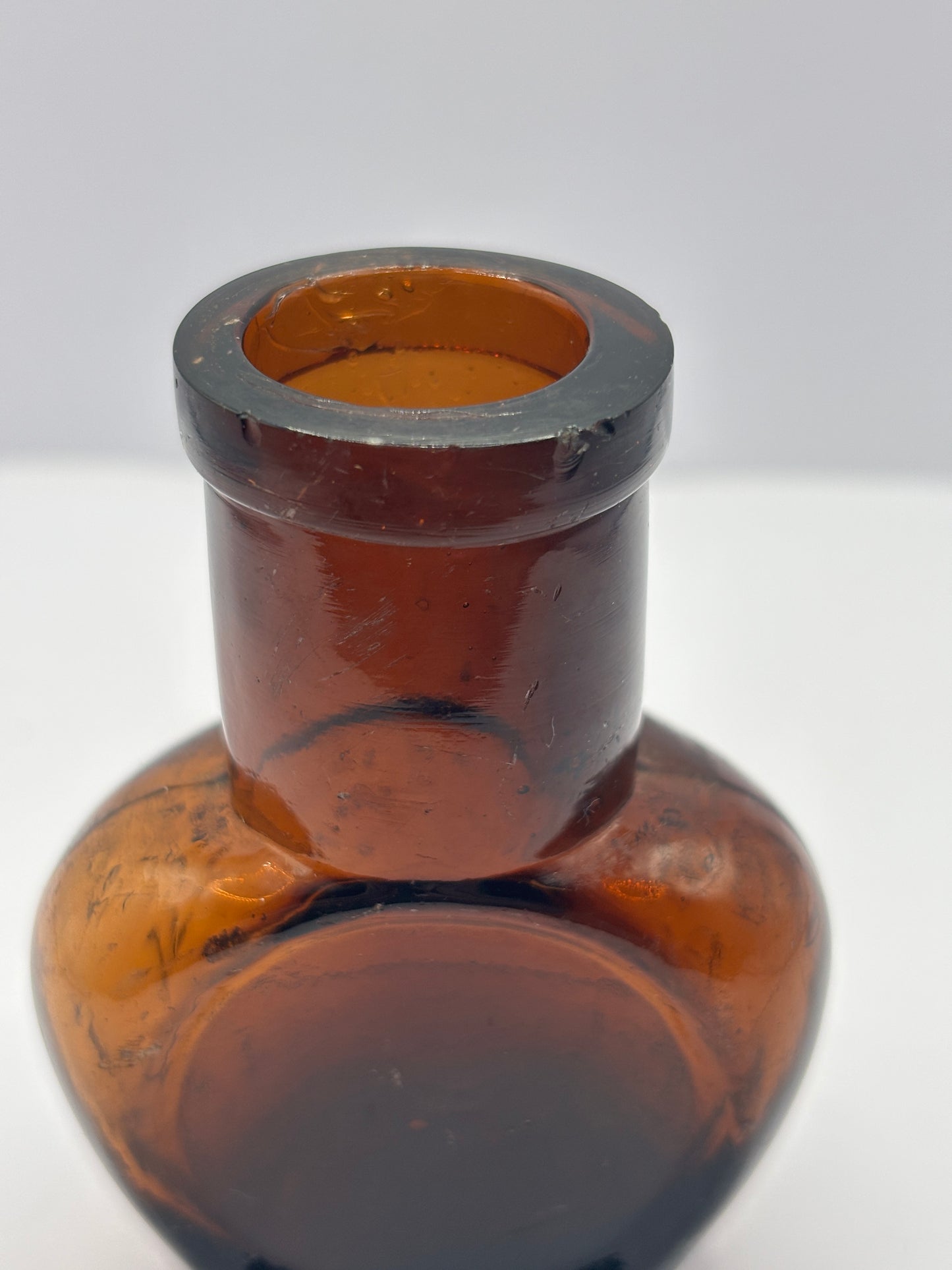 Old amber glass advertising Bouillon bottle, Borthwicks