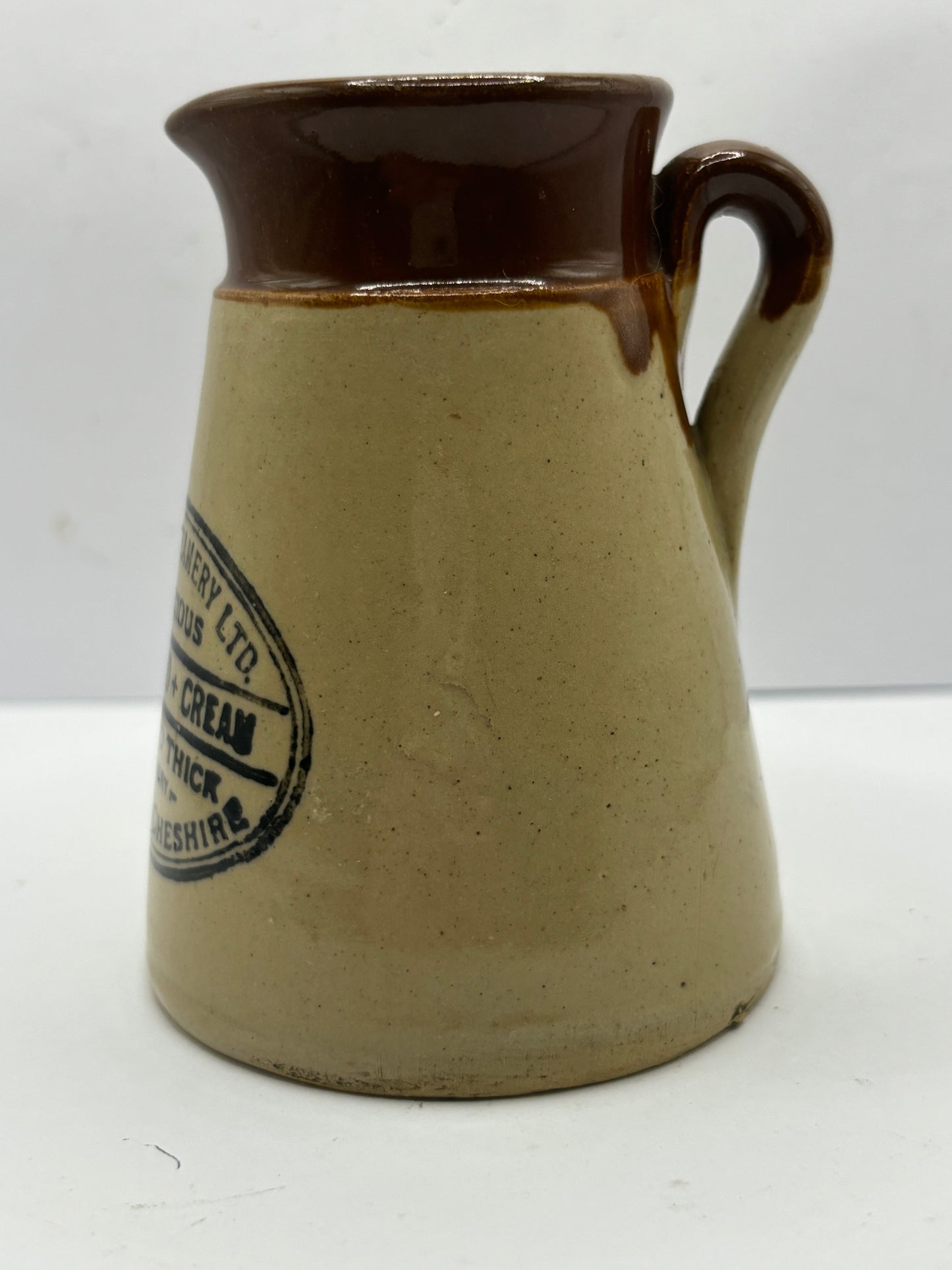 Helsby cream pot, Helsby creamery cheshire with handle