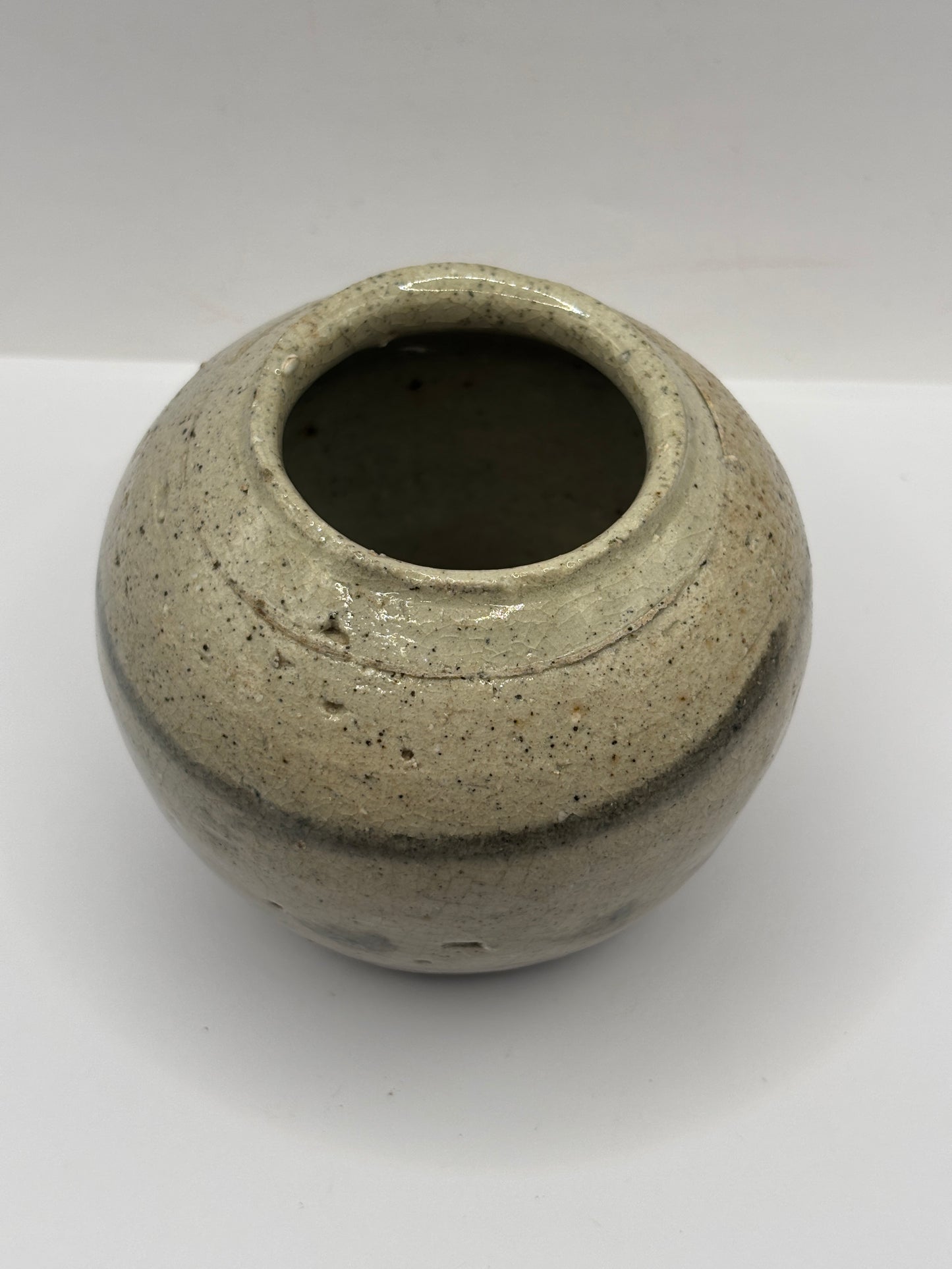 Old stoneware ginger jar