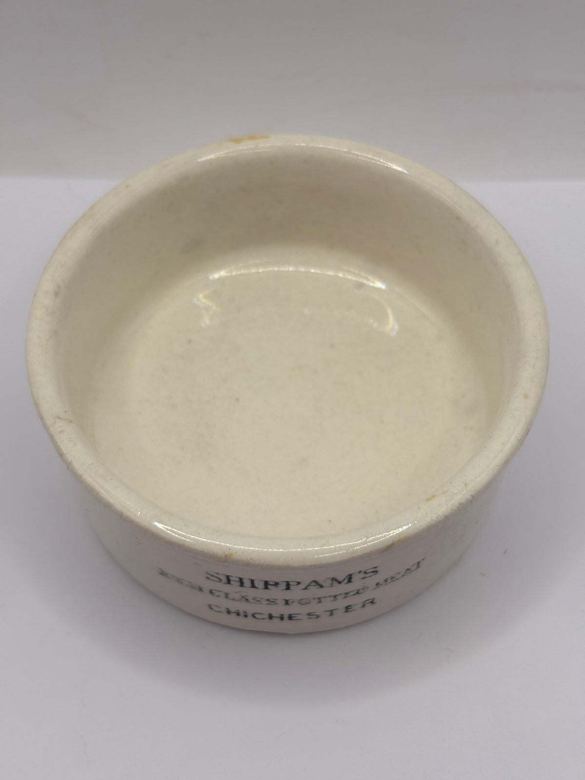 Old advertising meat paste pot, Shippams high class potted meat
